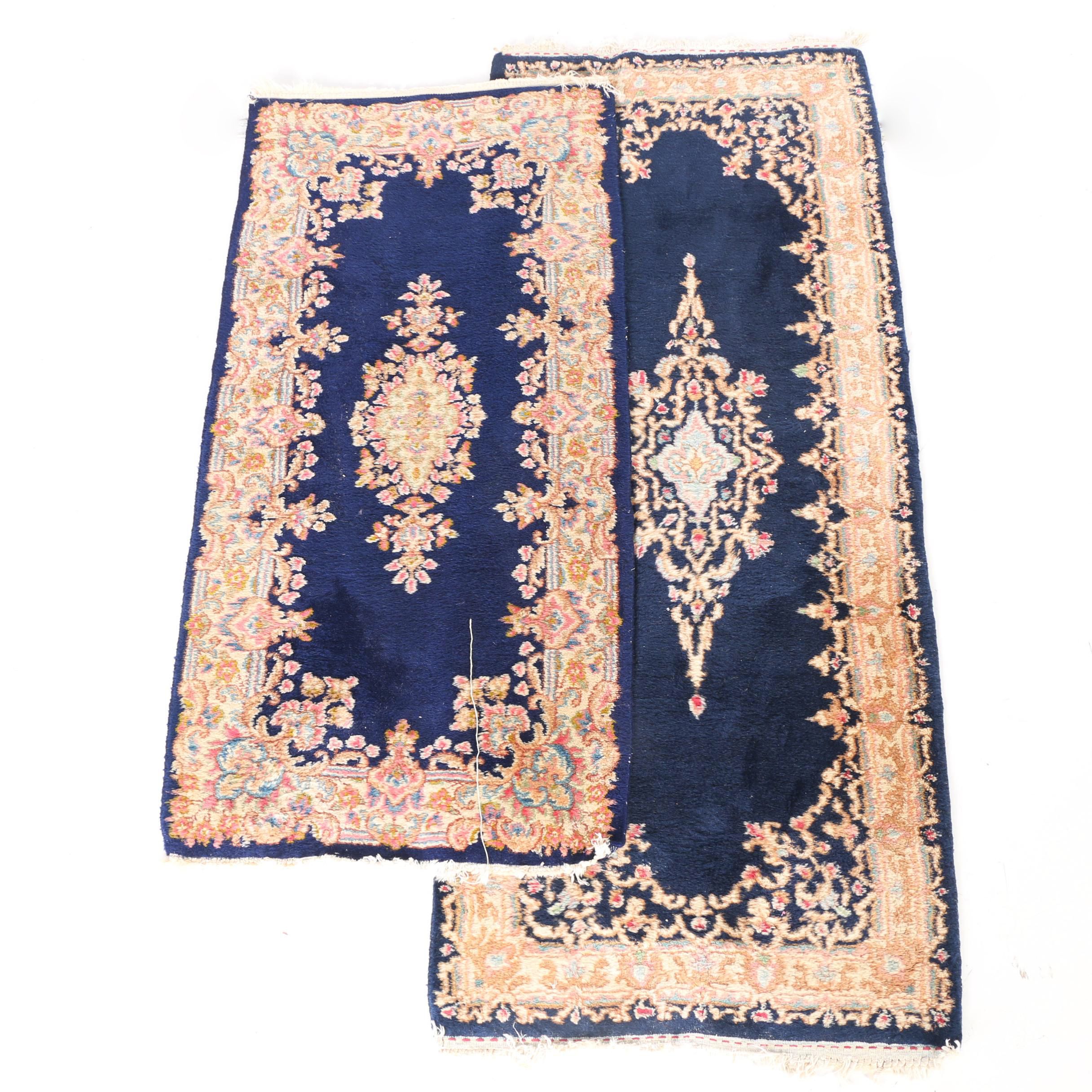 Hand-Knotted Kerman Accent Rugs