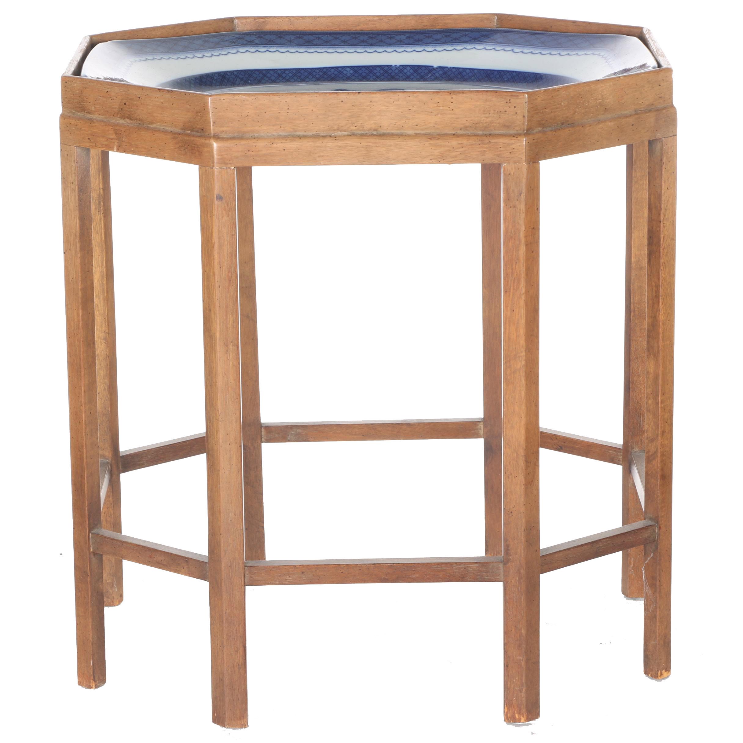 Asian Inspired Ceramic Tray by Vista Alegere and Table