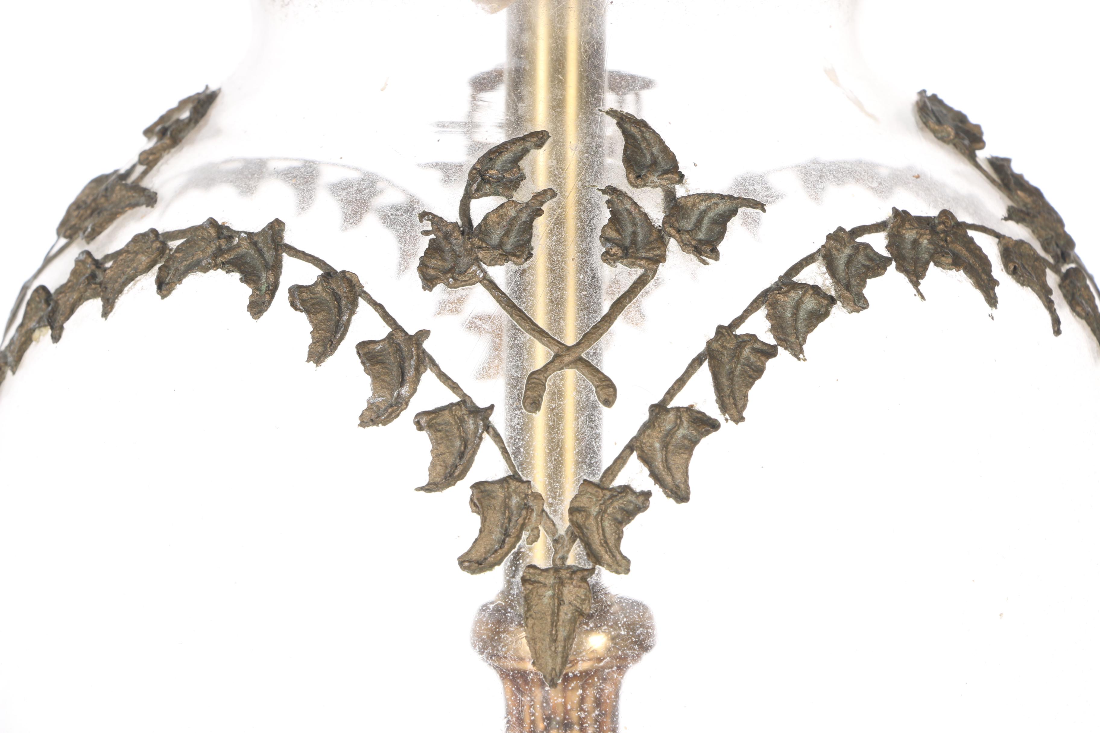 Art Nouveau Figural and Branch Lamp