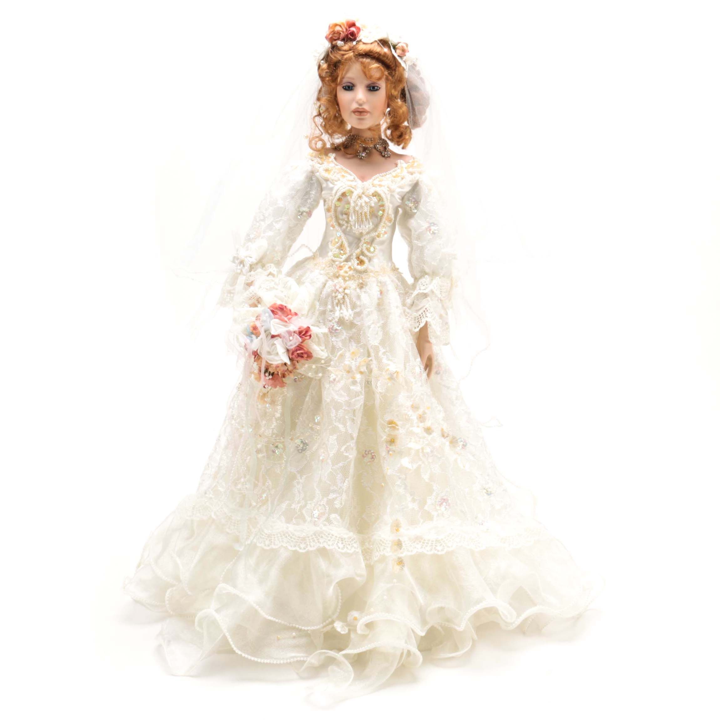 Paradise Galleries Porcelain Doll - "Jessica Bride"