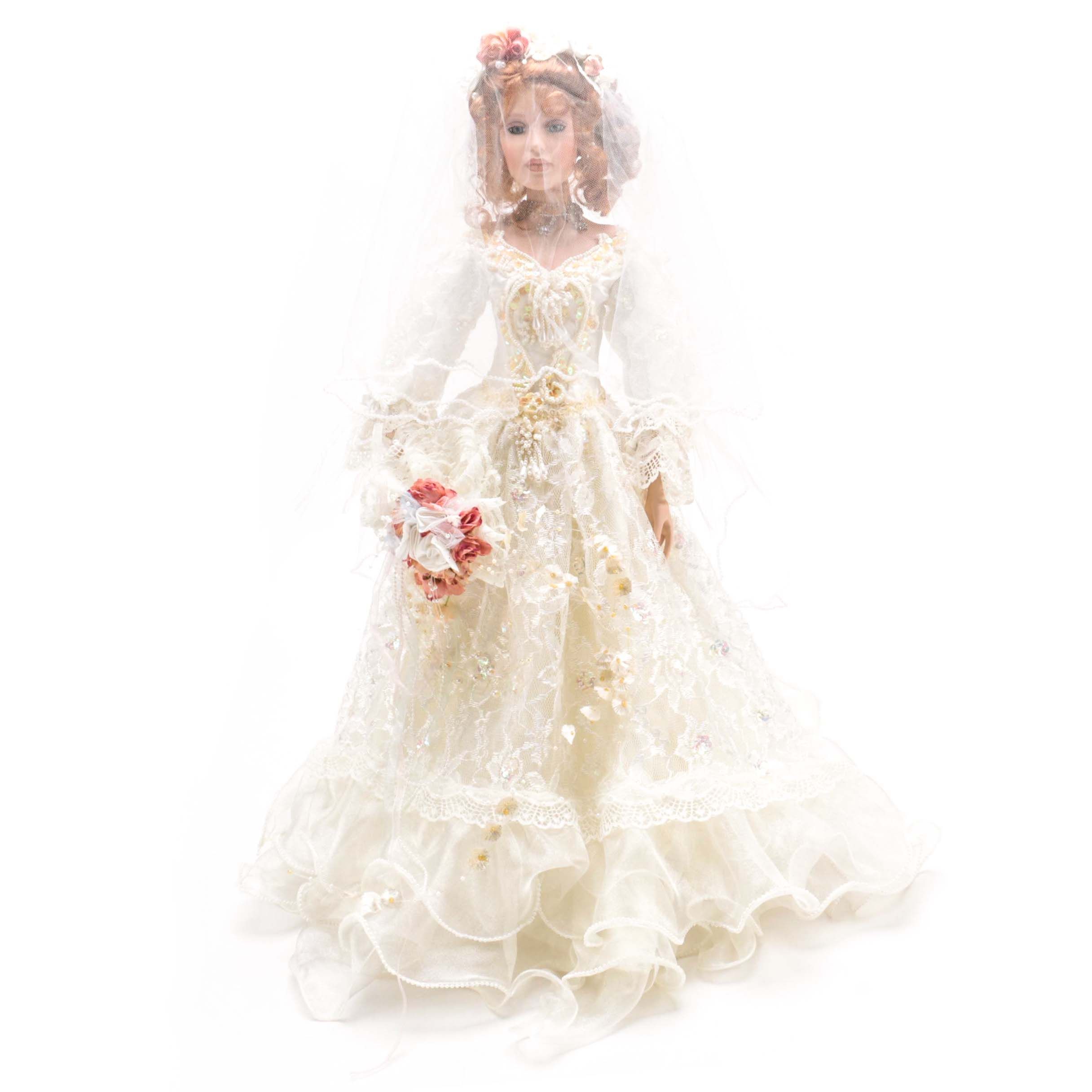 Paradise Galleries Porcelain Doll - "Jessica Bride"