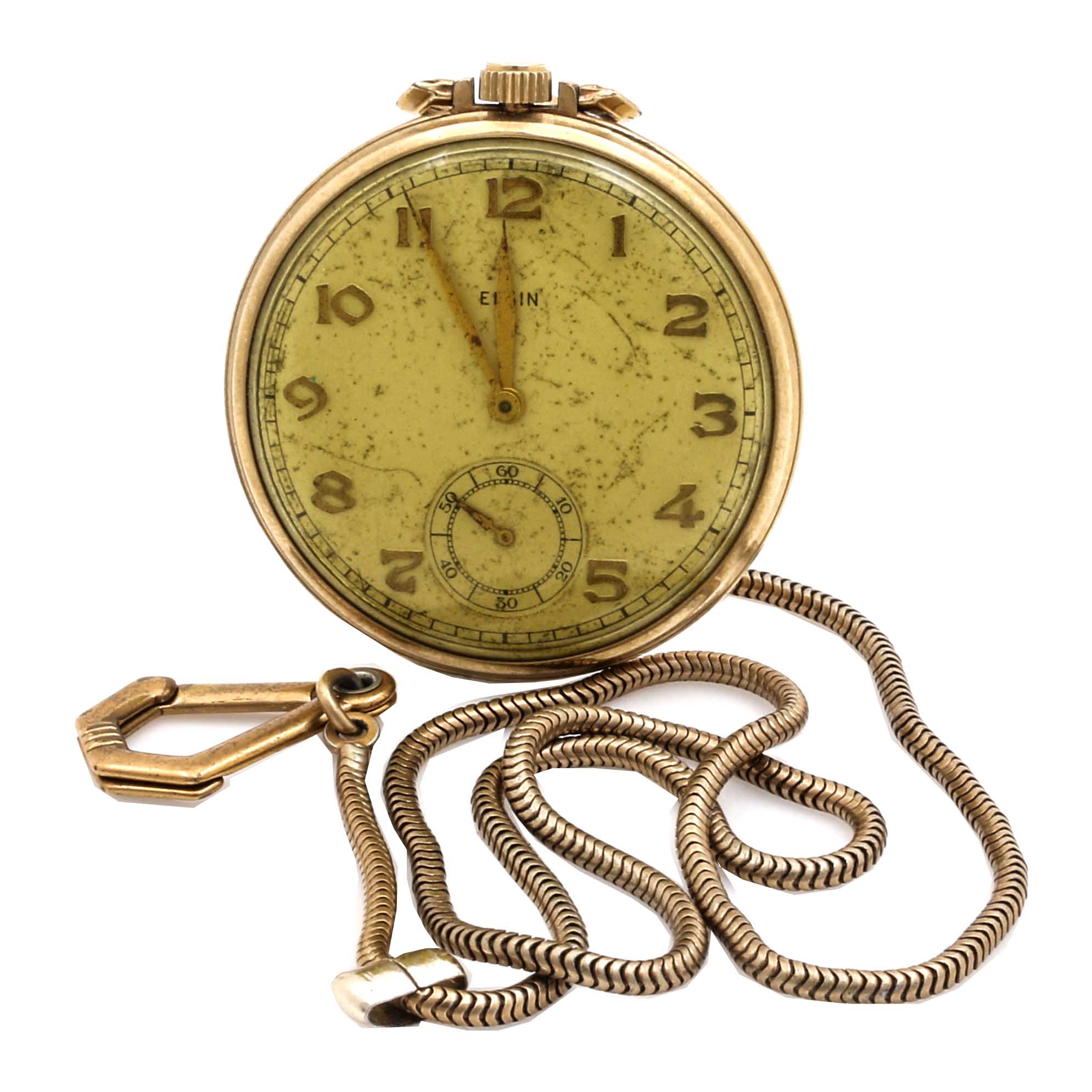 Vintage Elgin Open Face Pocket Watch