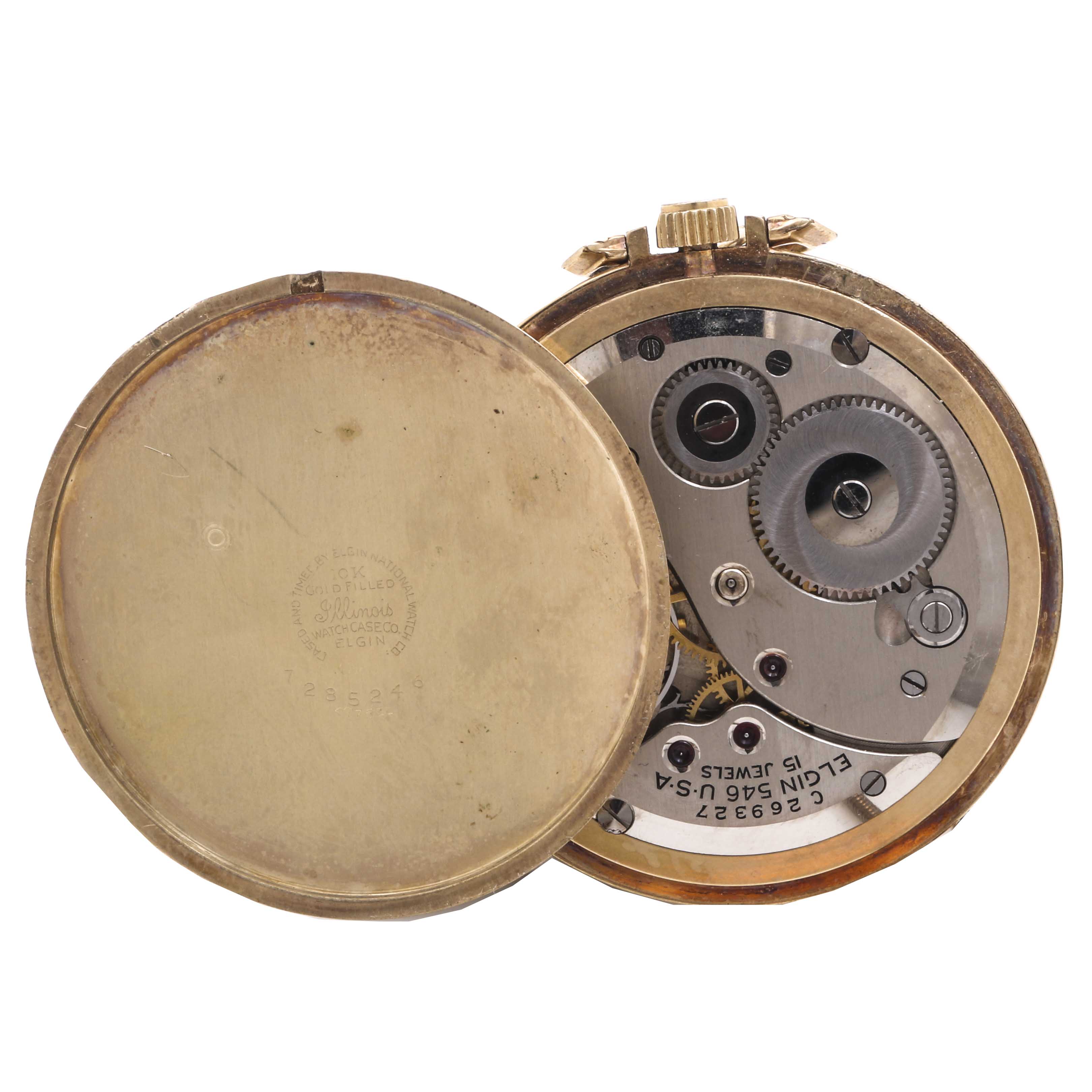 Vintage Elgin Open Face Pocket Watch