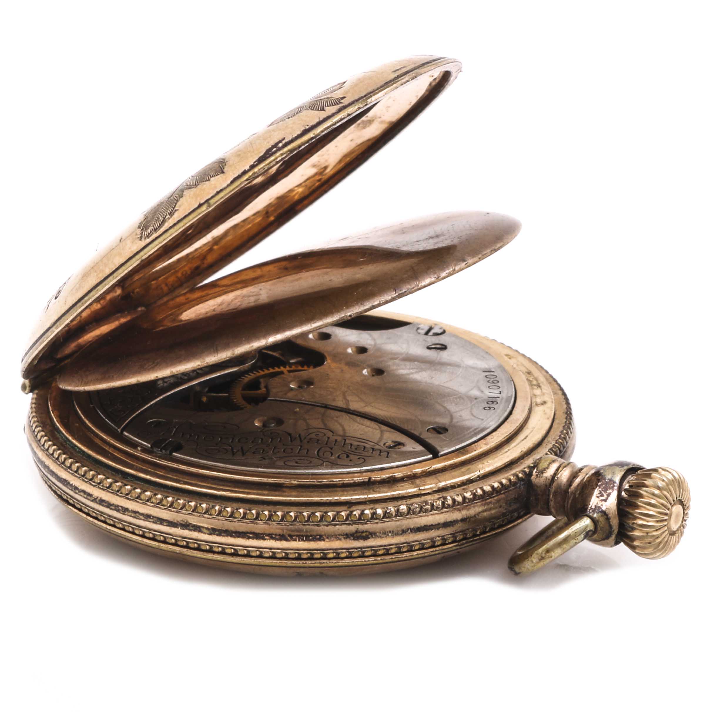 Antique Waltham Gold Filled Hunter Pocket Watch