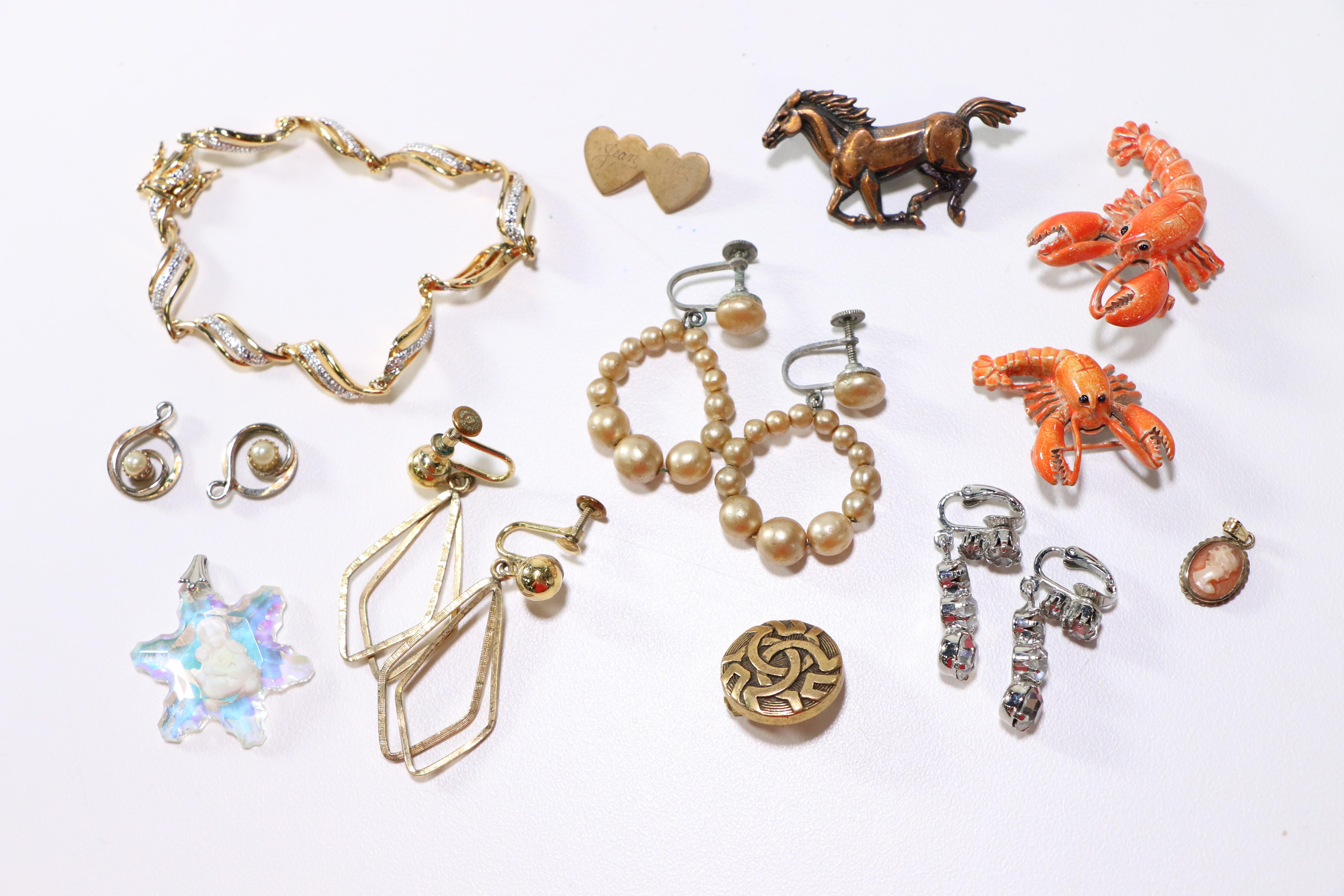 Costume Jewelry Including Christian Dior and Diamond Accented Pieces