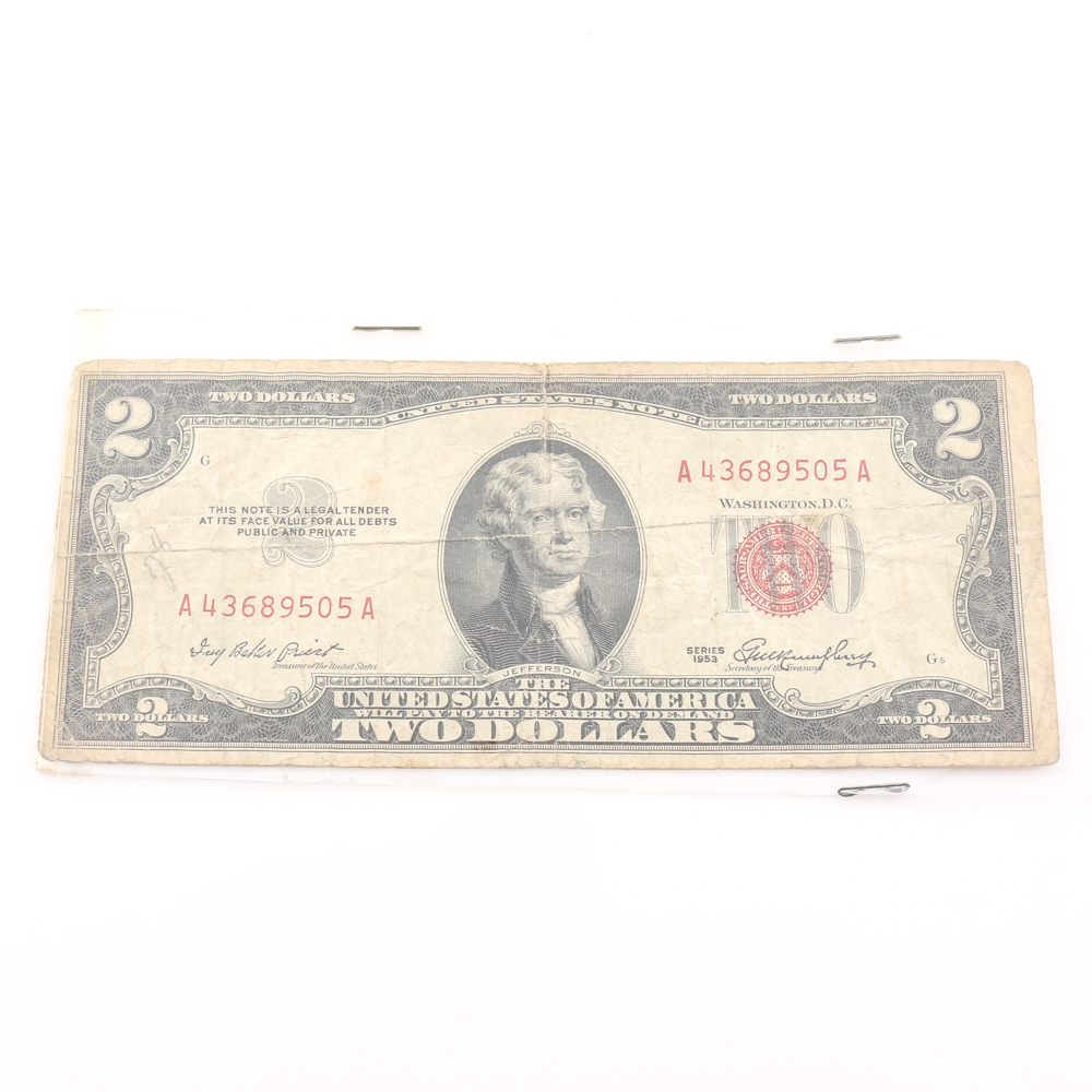 Group of Four U.S. Currency Notes