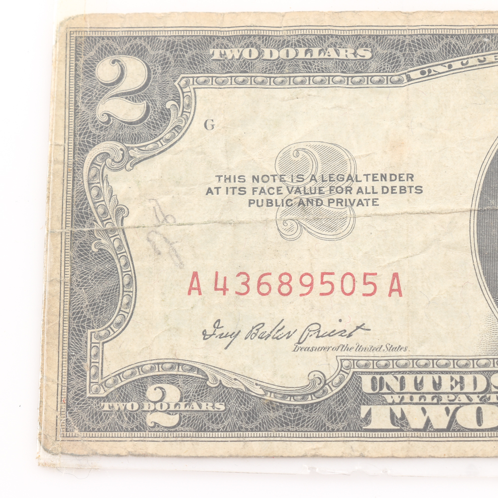 Group of Four U.S. Currency Notes