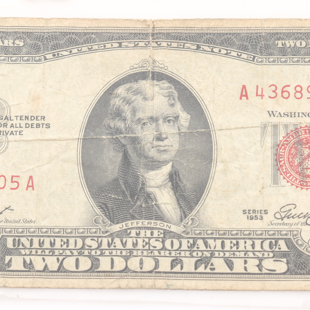 Group of Four U.S. Currency Notes