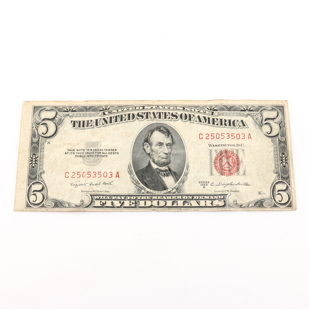 Group of Four U.S. Currency Notes