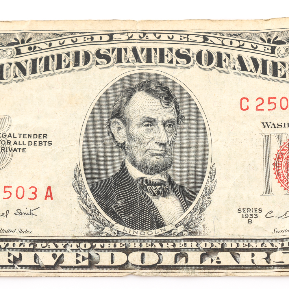 Group of Four U.S. Currency Notes