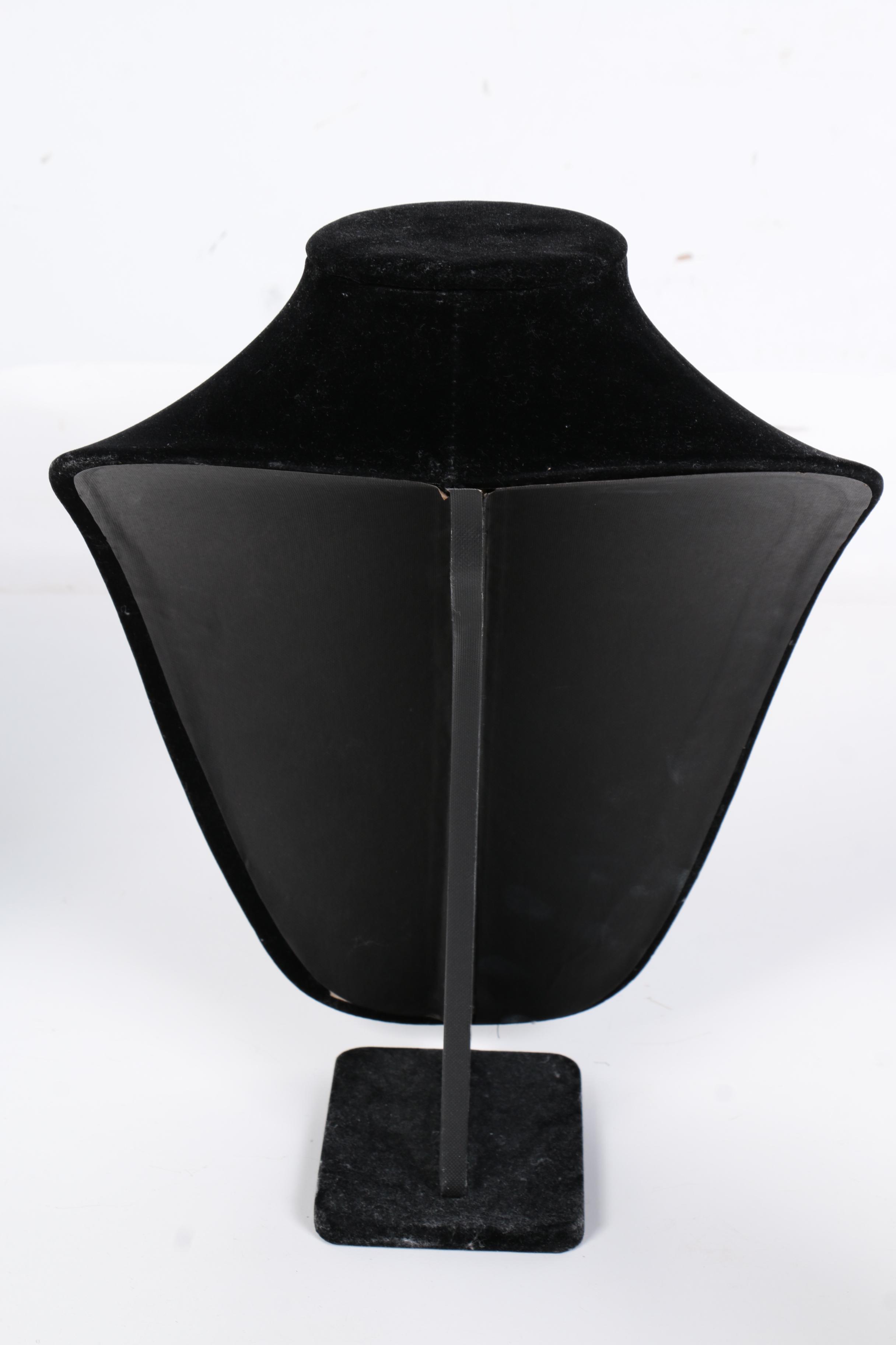 Assorted Black Velvet Necklace Displays and Ring Display