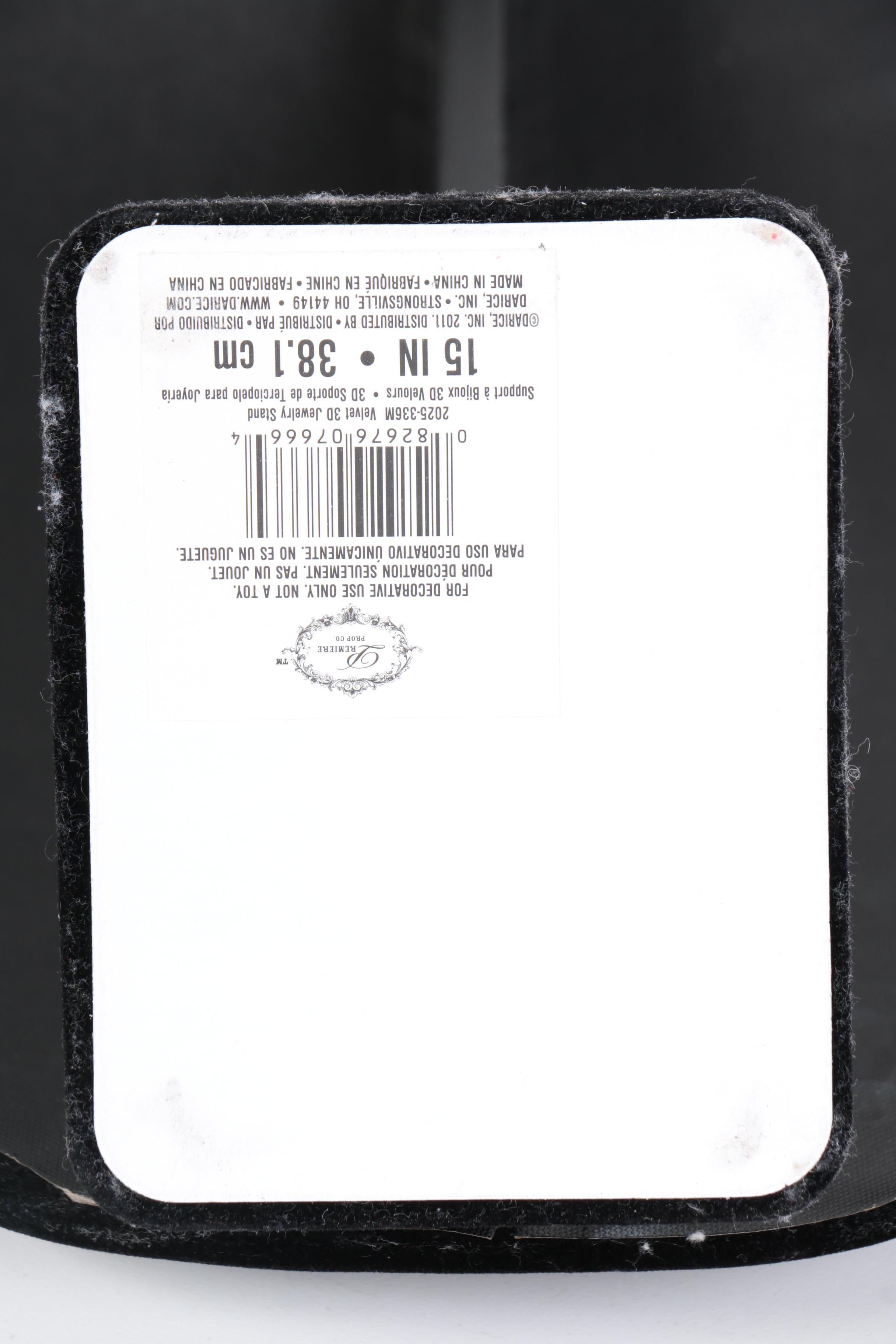 Assorted Black Velvet Necklace Displays and Ring Display