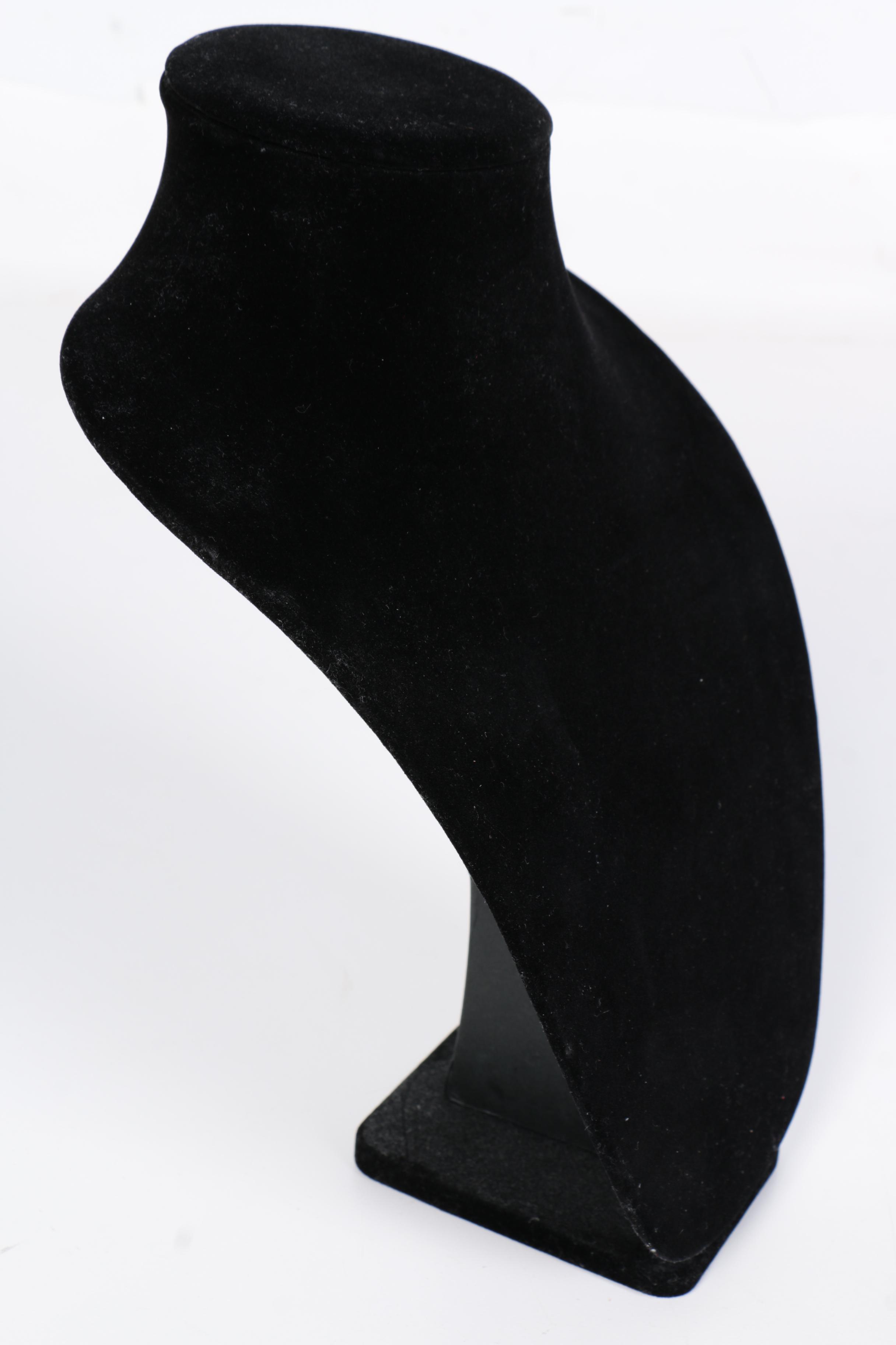 Assorted Black Velvet Necklace Displays and Ring Display