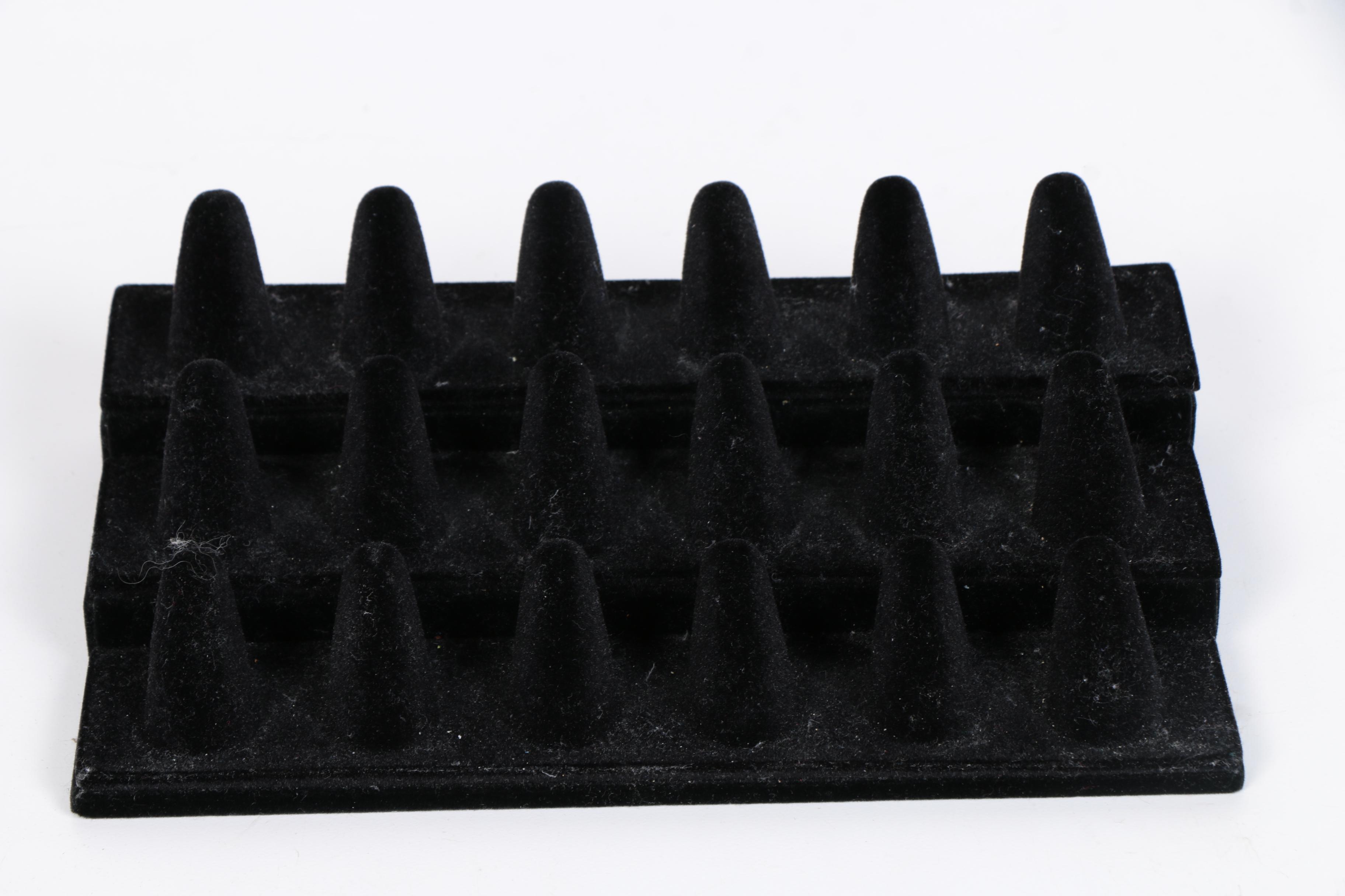 Assorted Black Velvet Necklace Displays and Ring Display