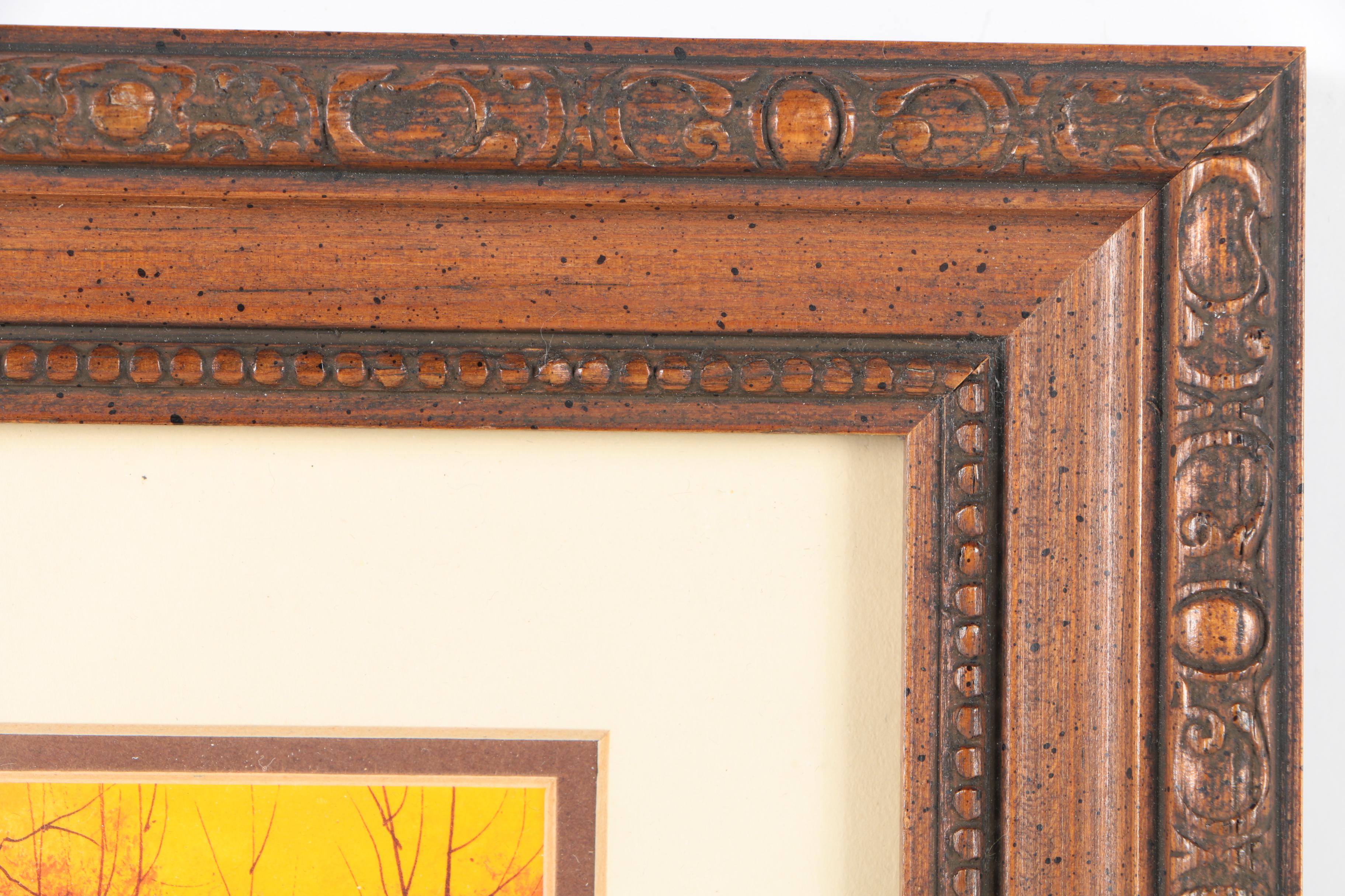 Horton Gouache Landscape with Cardinal