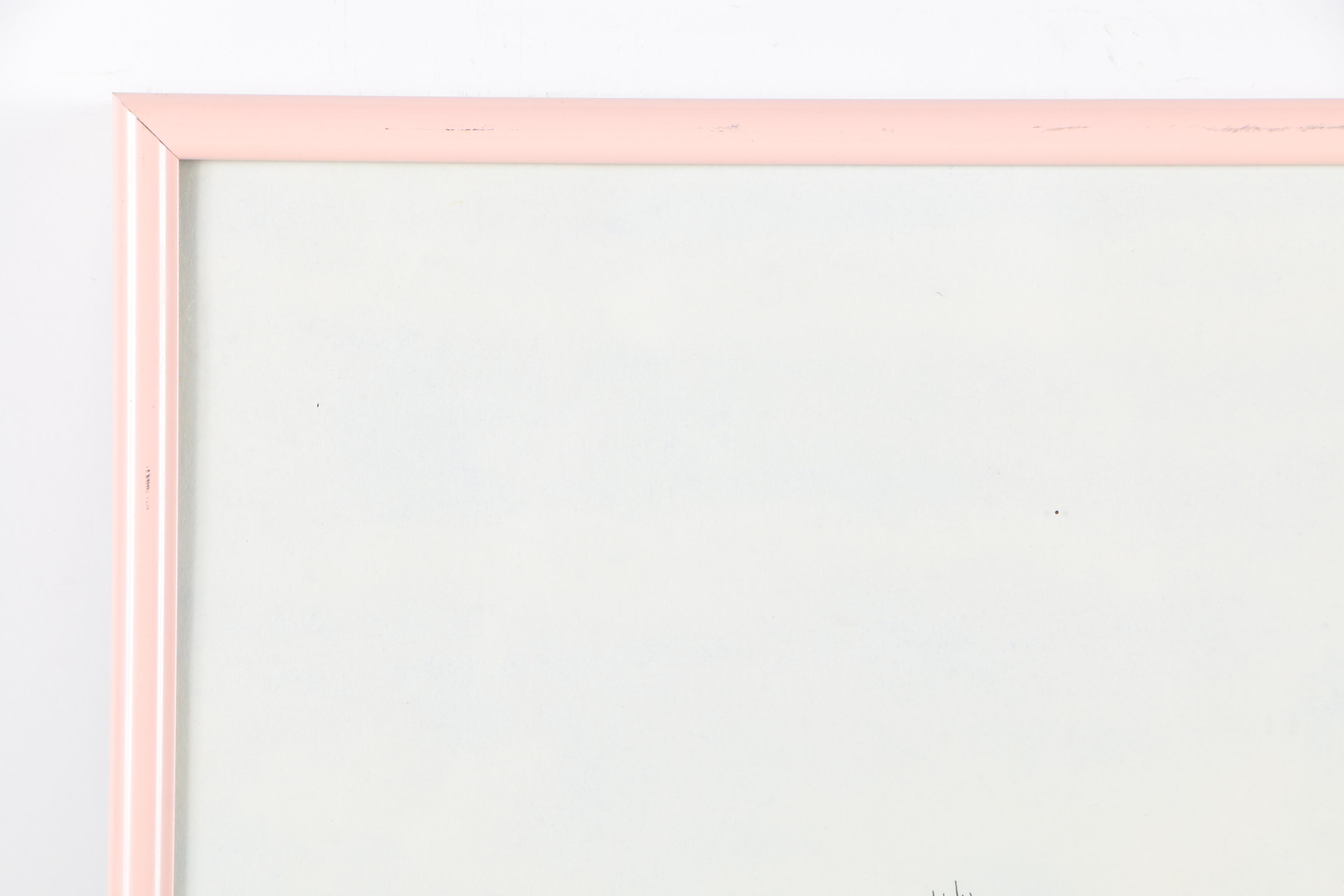 Judith Cummings Hand-Colored Lithograph "Battery Carriage House, Charleston"