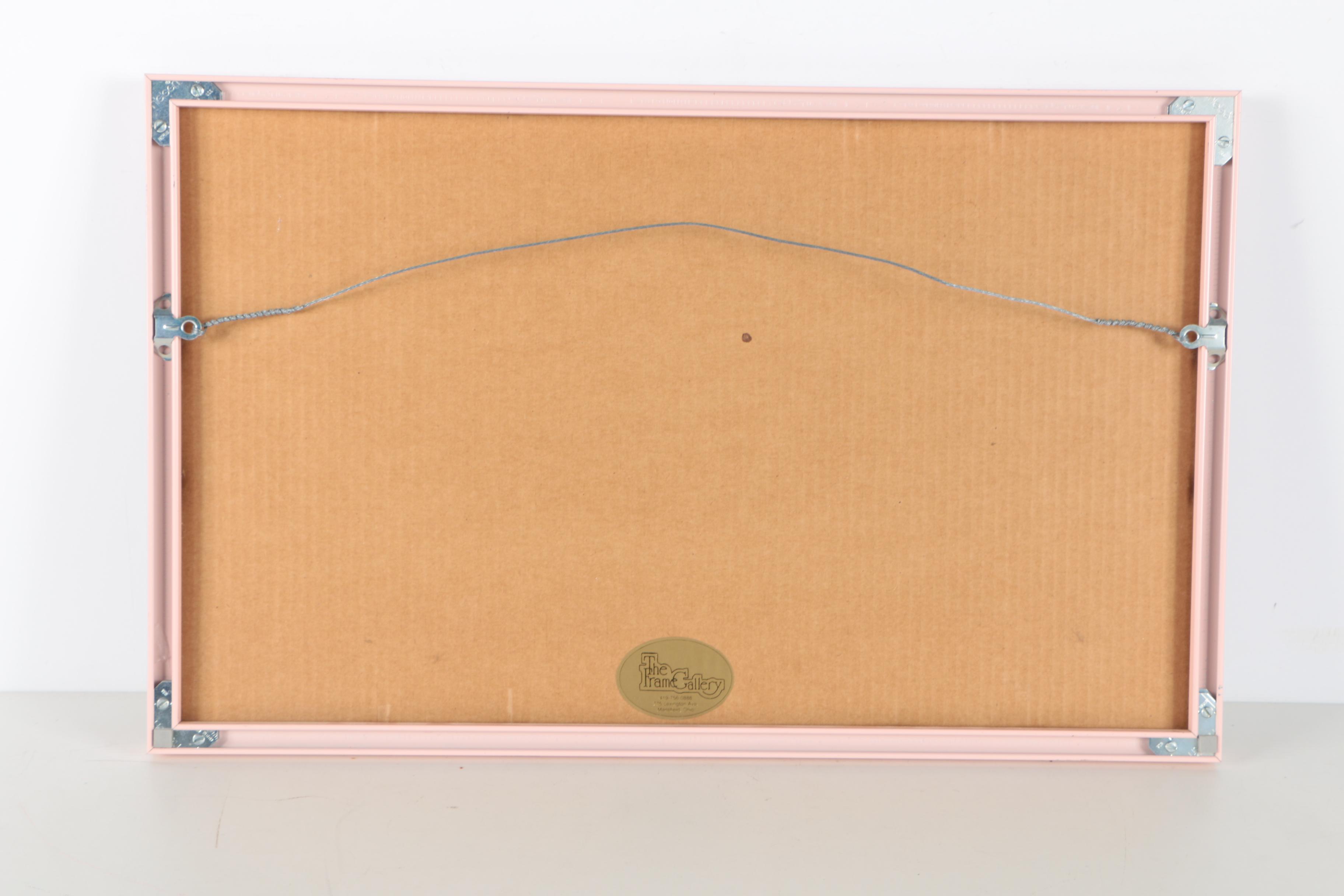 Judith Cummings Hand-Colored Lithograph "Battery Carriage House, Charleston"