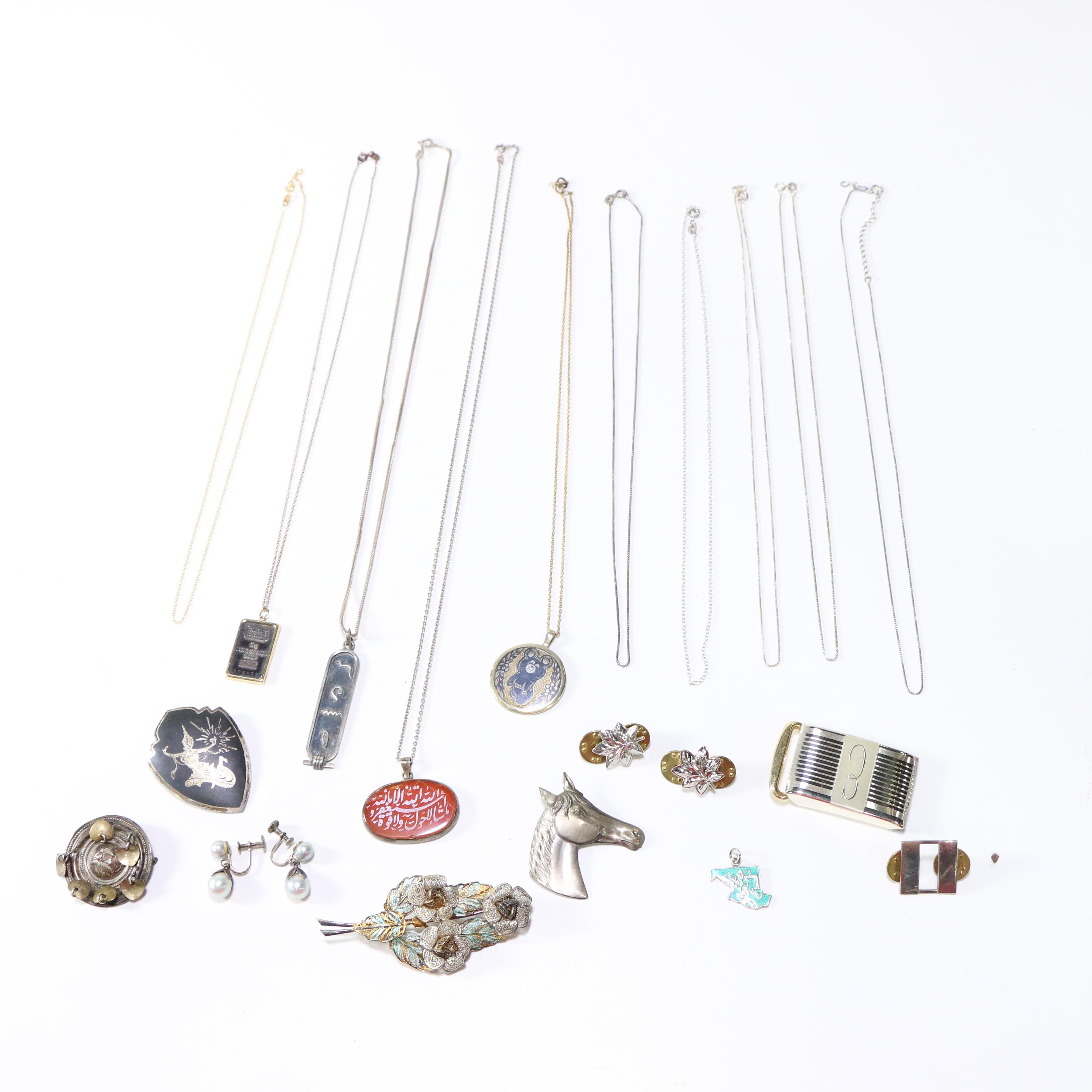 Assorted Sterling Silver and 800 Silver Jewelry