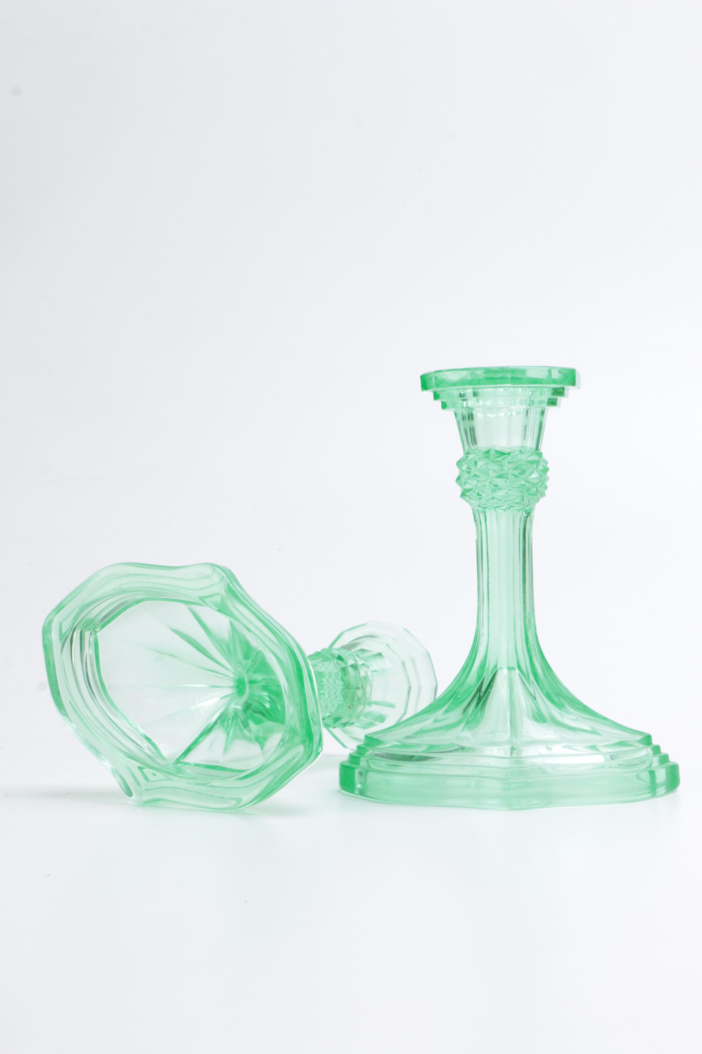 Green Glass Home Decor and Tableware