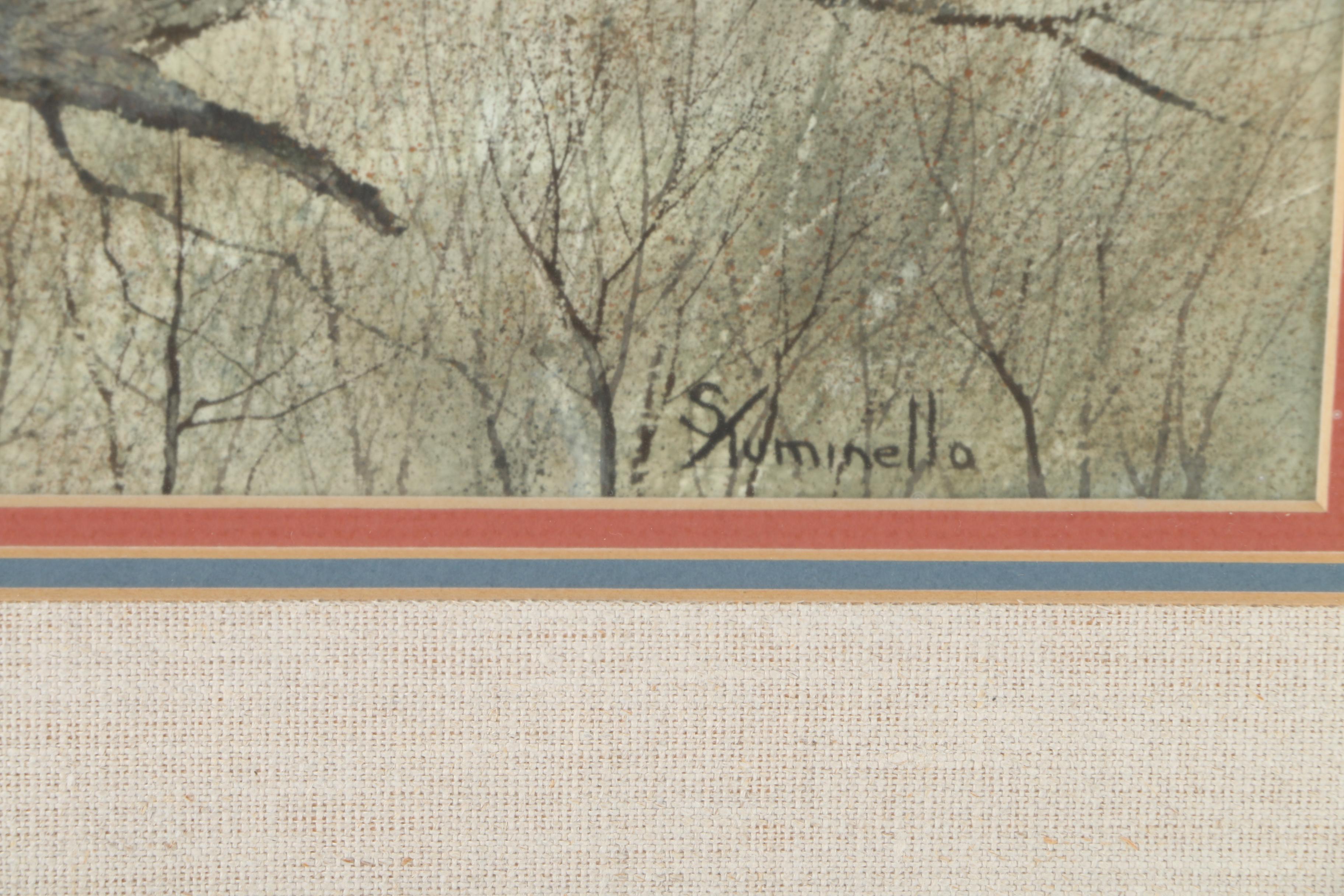 Sam Tuminello Watercolor of Wood Ducks