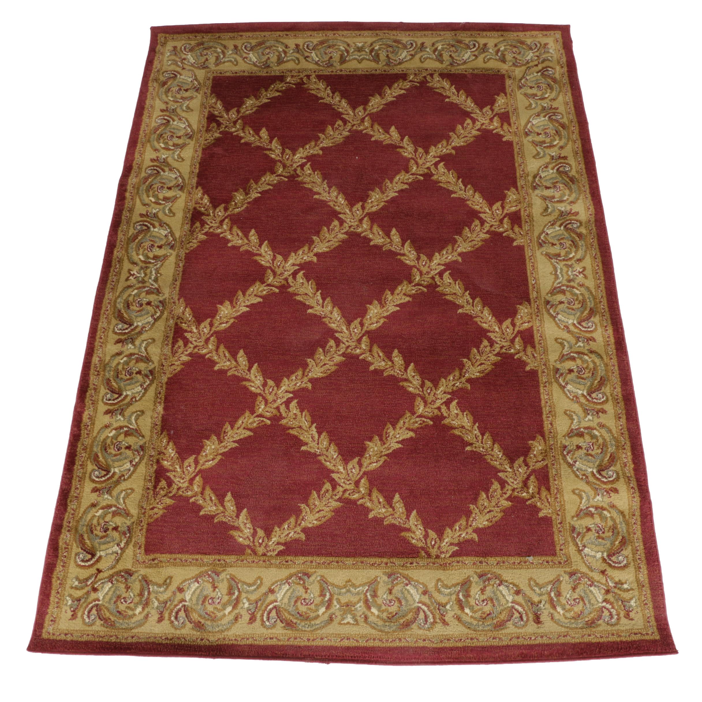 Machine Made Jewel "Traditional Vines" Area Rug