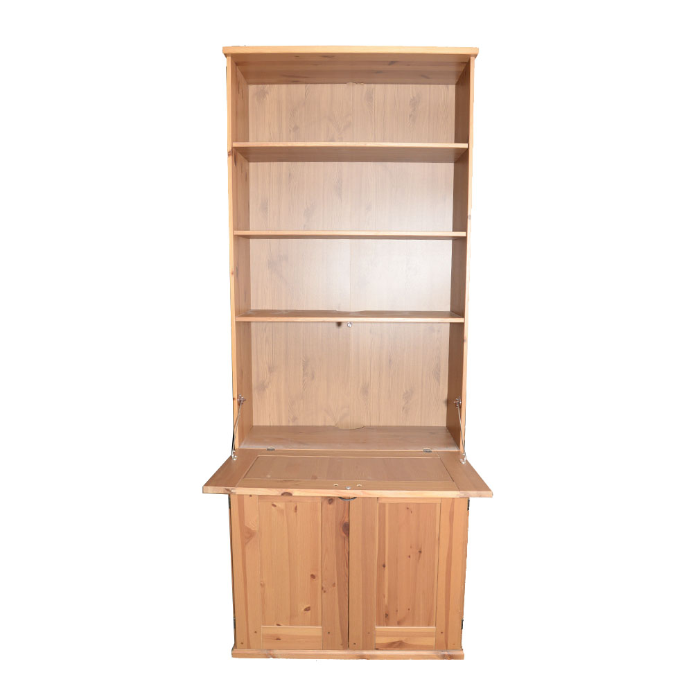 Pine Fall-Front Secretary Bookshelf