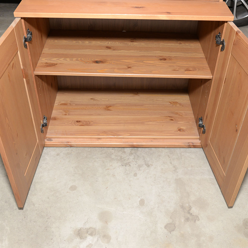 Pine Fall-Front Secretary Bookshelf