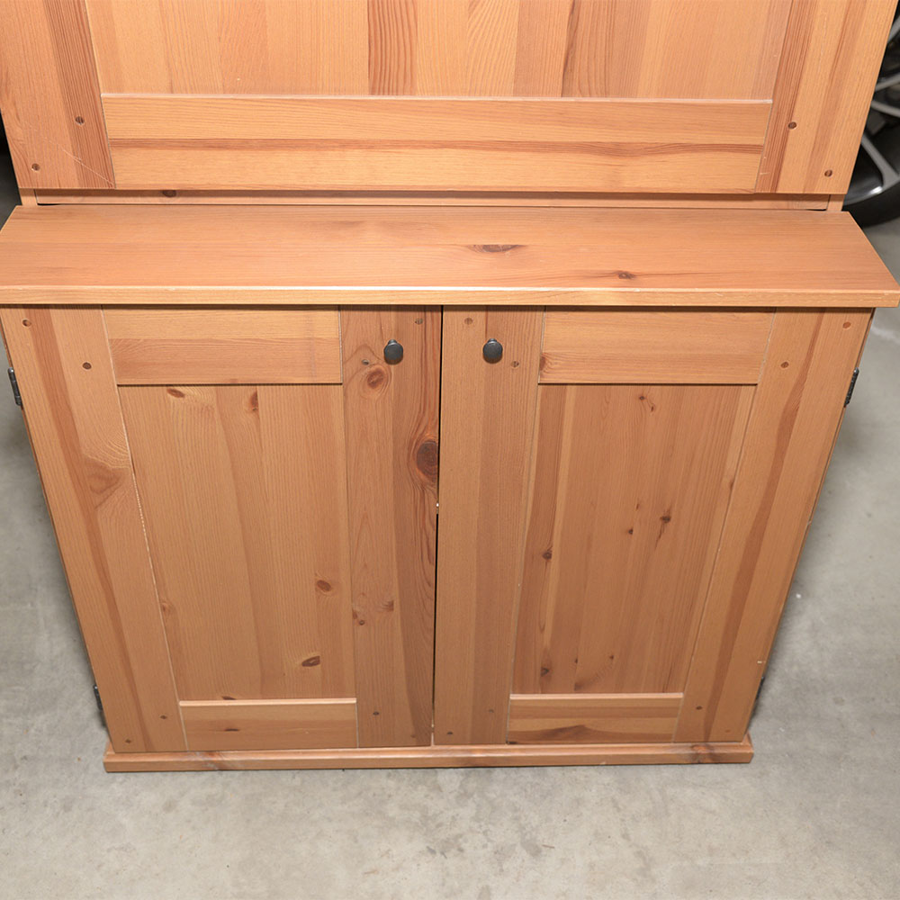 Pine Fall-Front Secretary Bookshelf