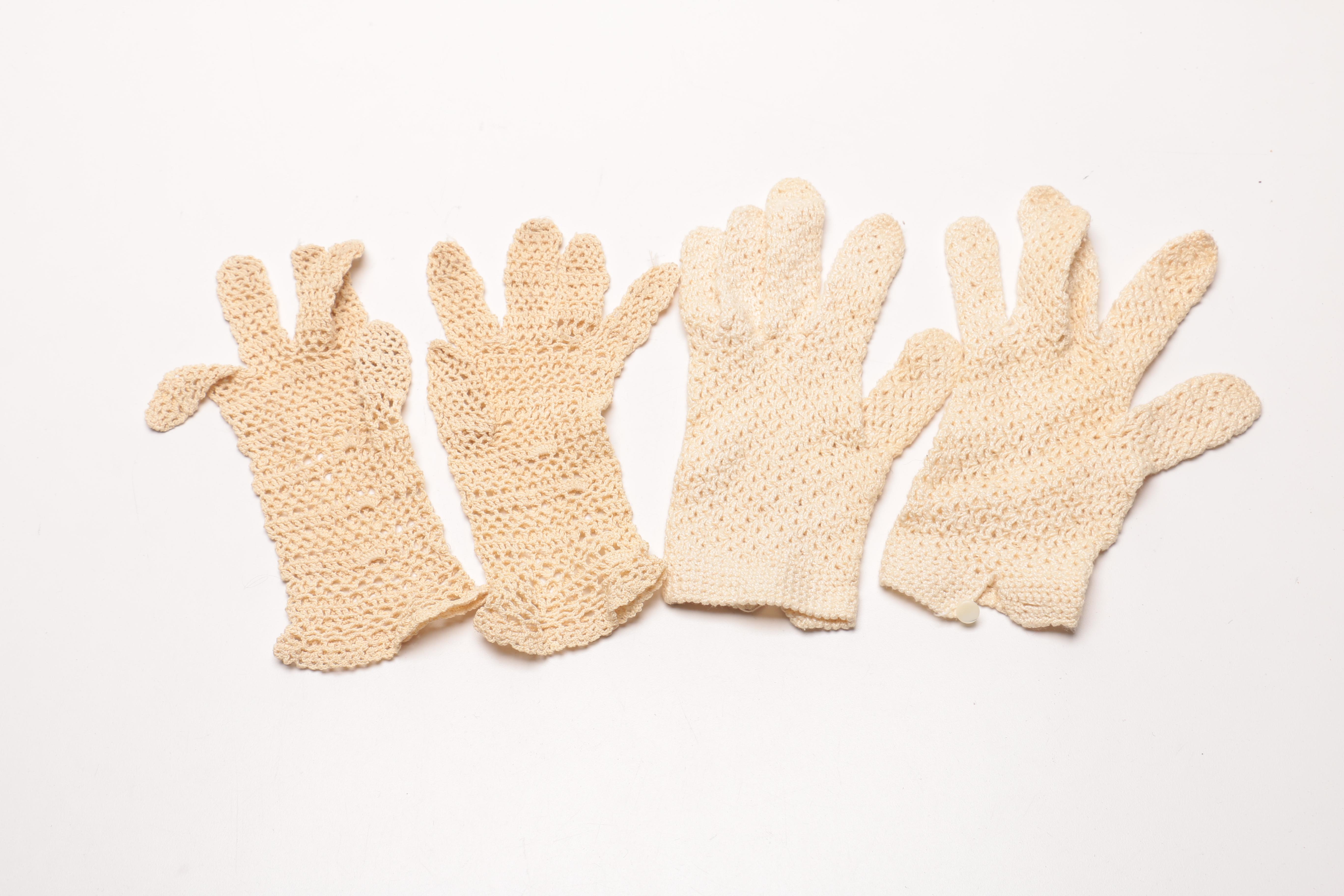 Vintage Embroidered Tapestry Handbag, Gloves and Kerchief