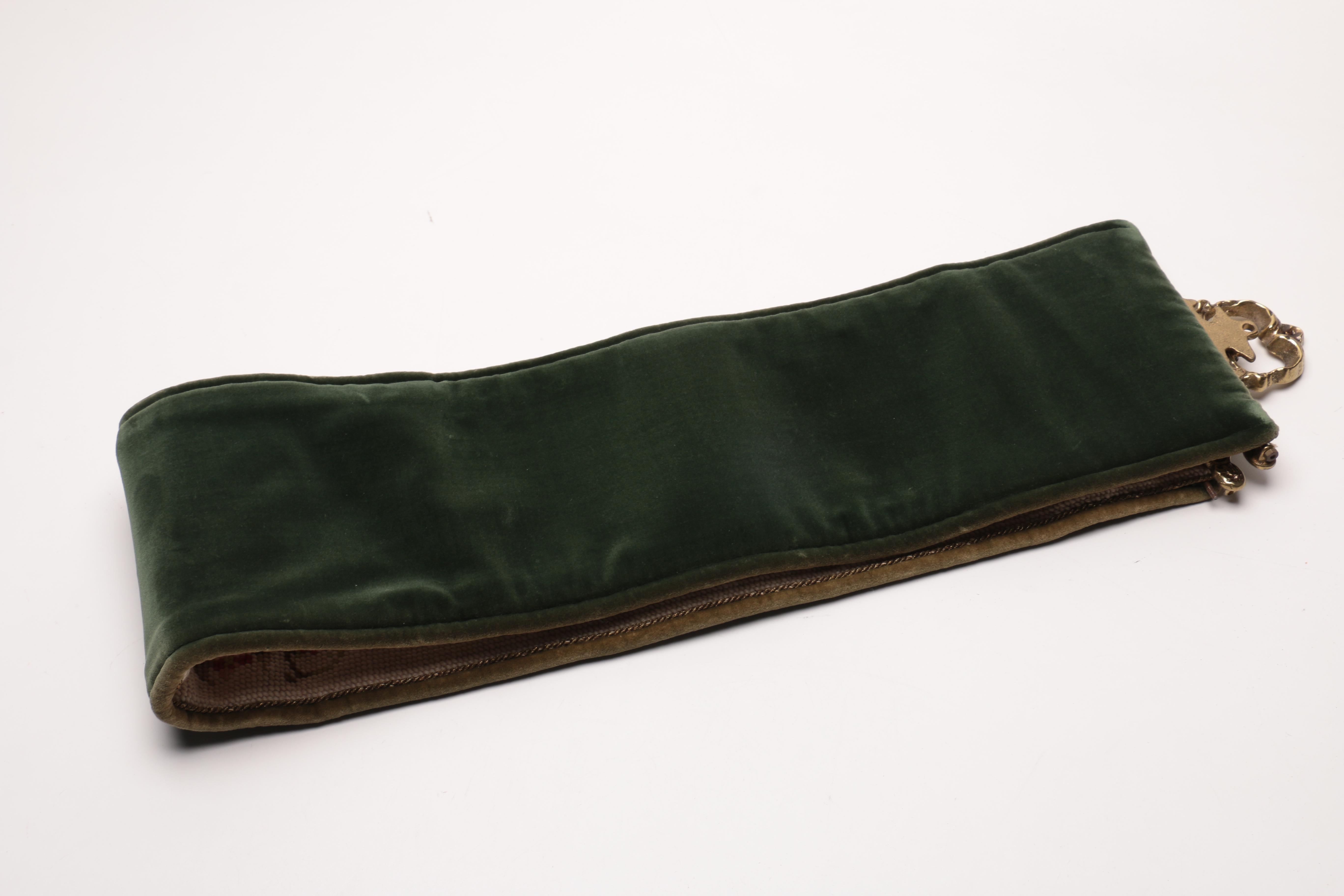 Vintage Embroidered Tapestry Handbag, Gloves and Kerchief