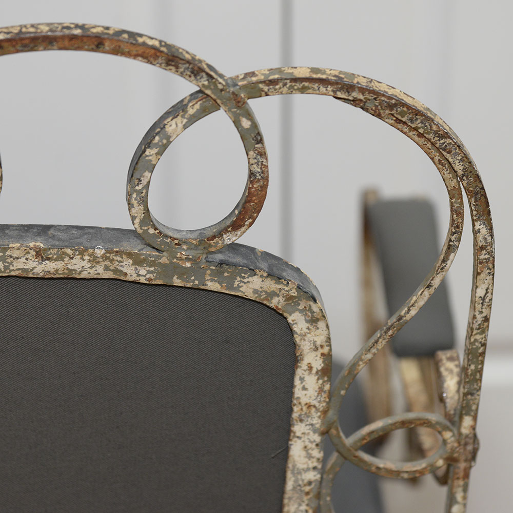 Wrought Iron Louis XV Style Armchair