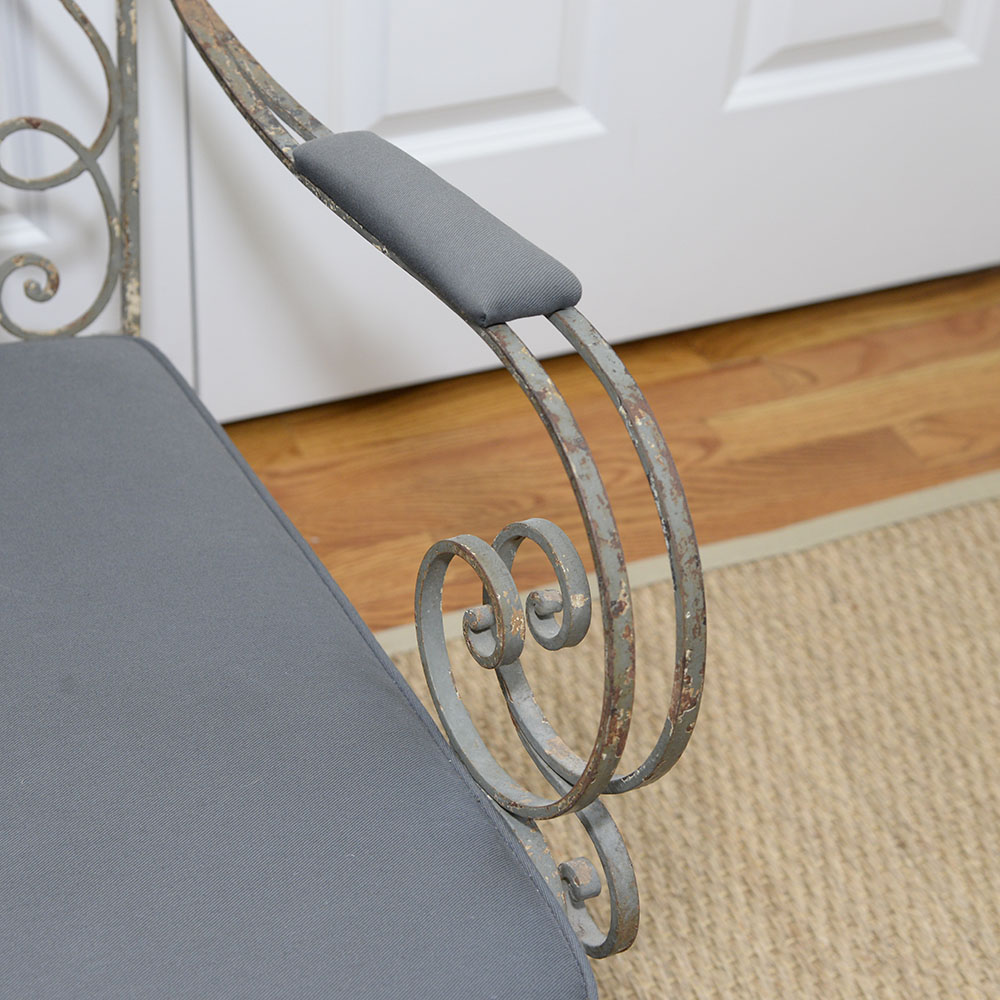 Wrought Iron Louis XV Style Armchair