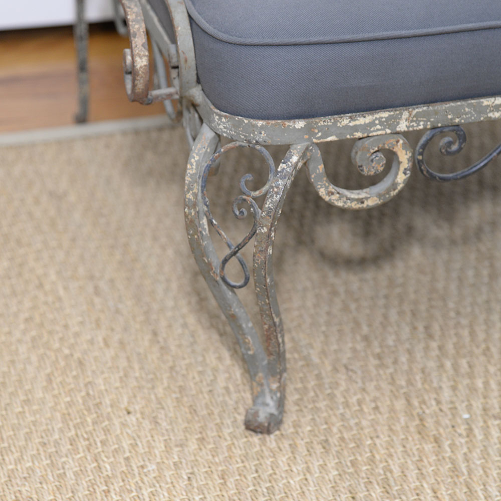 Wrought Iron Louis XV Style Armchair