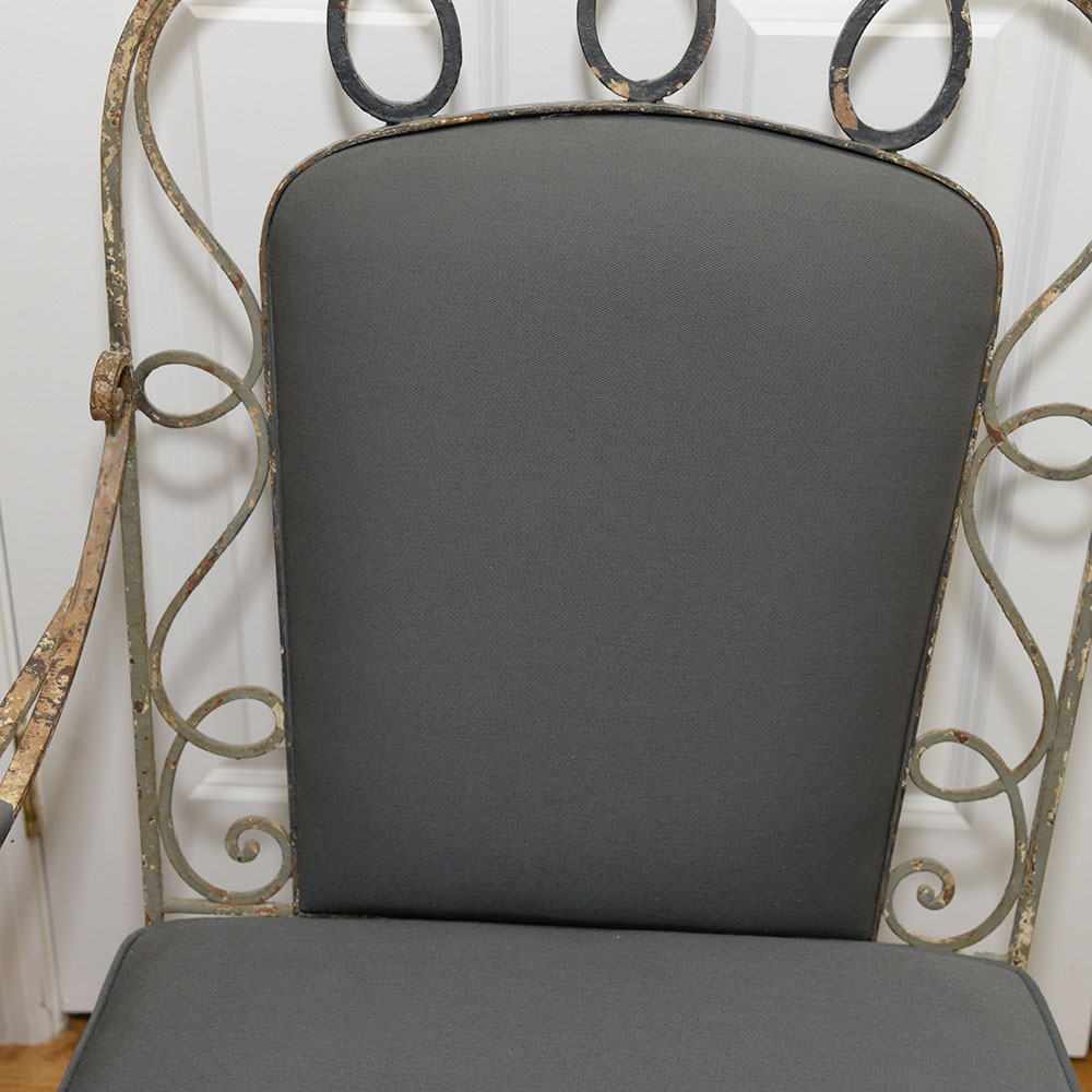 Wrought Iron Louis XV Style Armchair