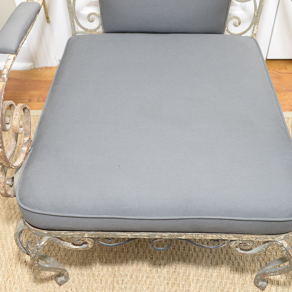 Wrought Iron Louis XV Style Armchair