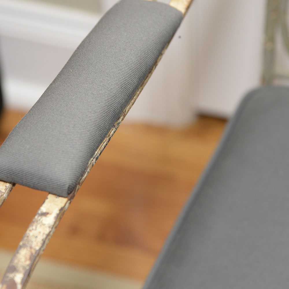 Wrought Iron Louis XV Style Armchair