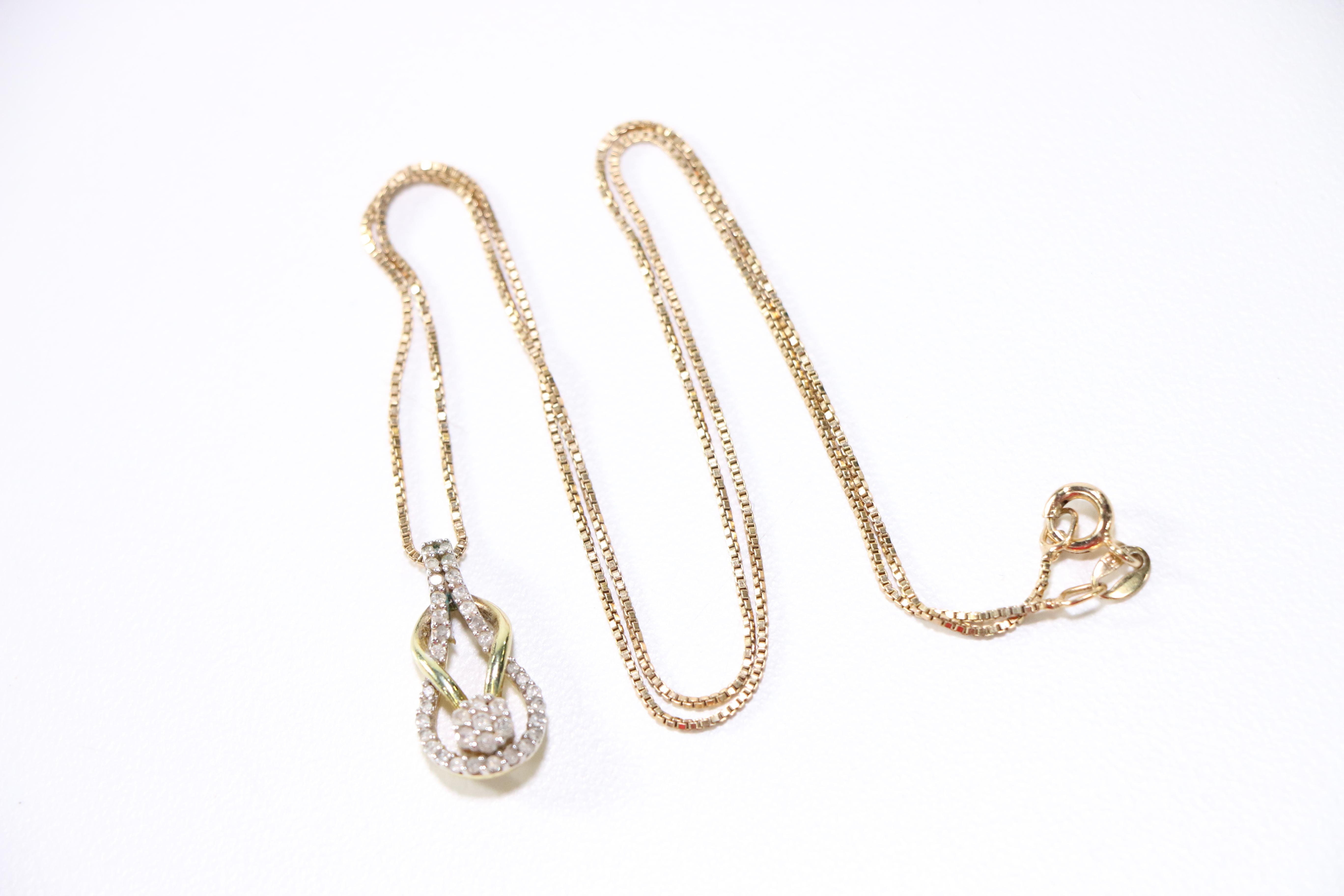 Gold Wash Sterling Silver Necklaces and Pendants With Diamonds