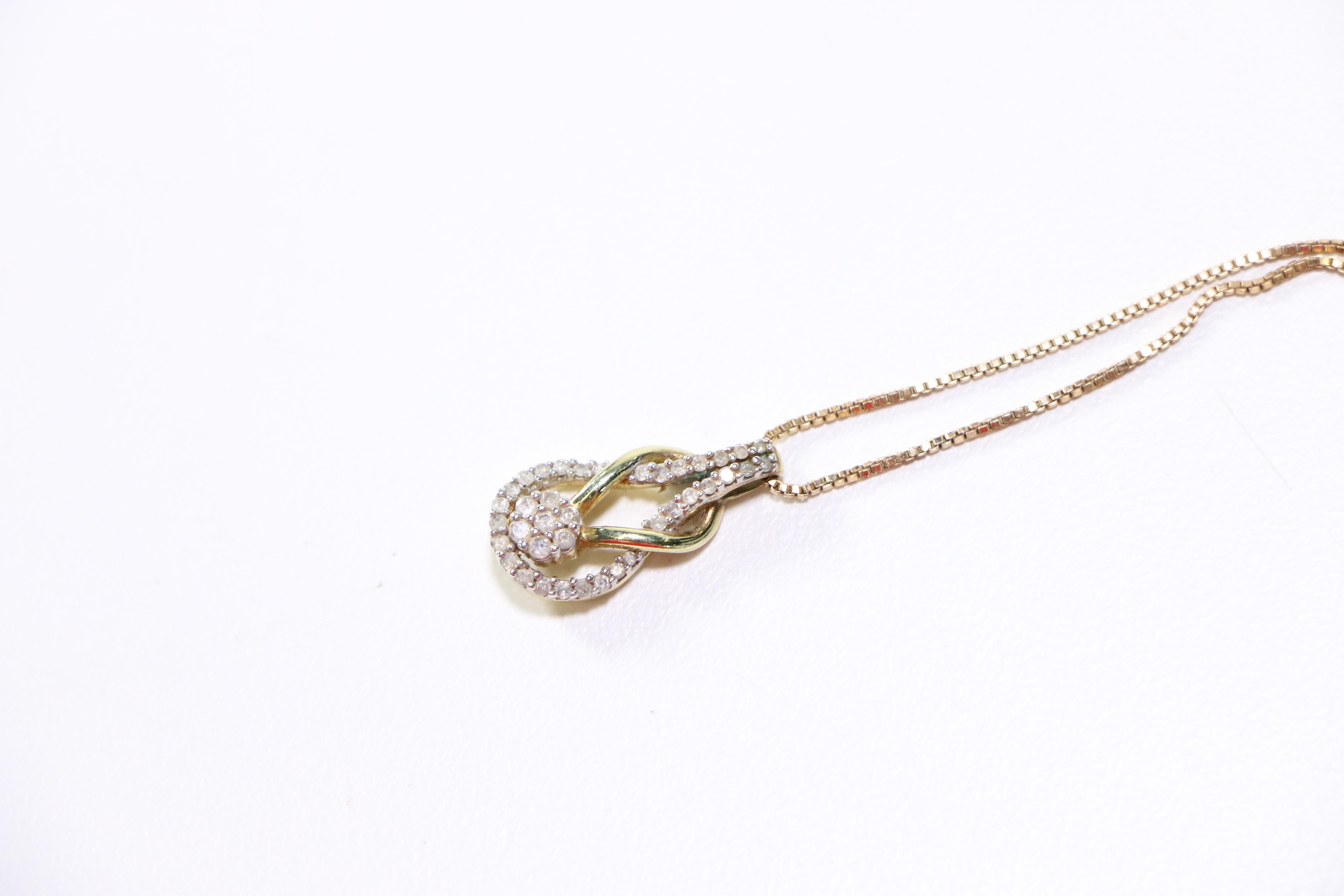 Gold Wash Sterling Silver Necklaces and Pendants With Diamonds