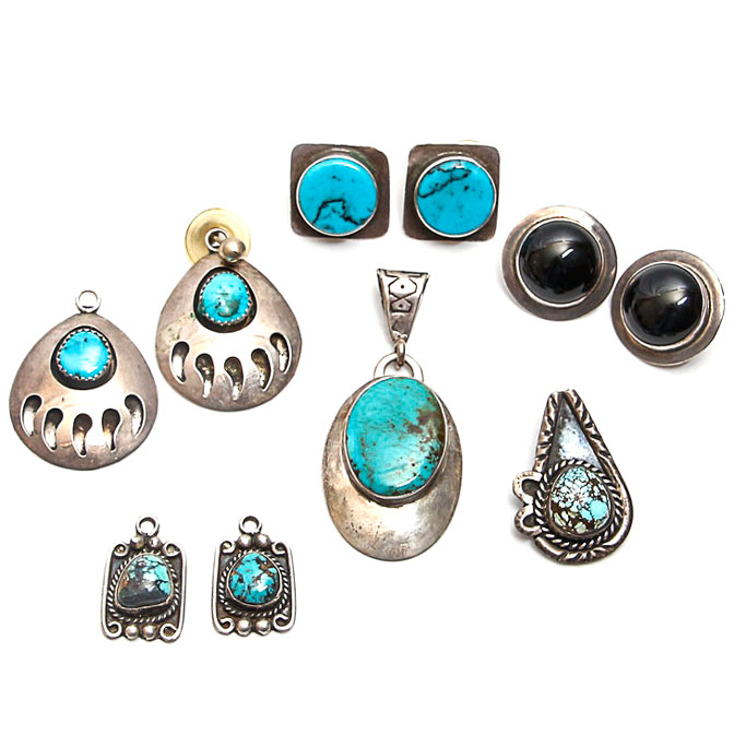 Southwestern Style Sterling Silver Gemstone Jewelry