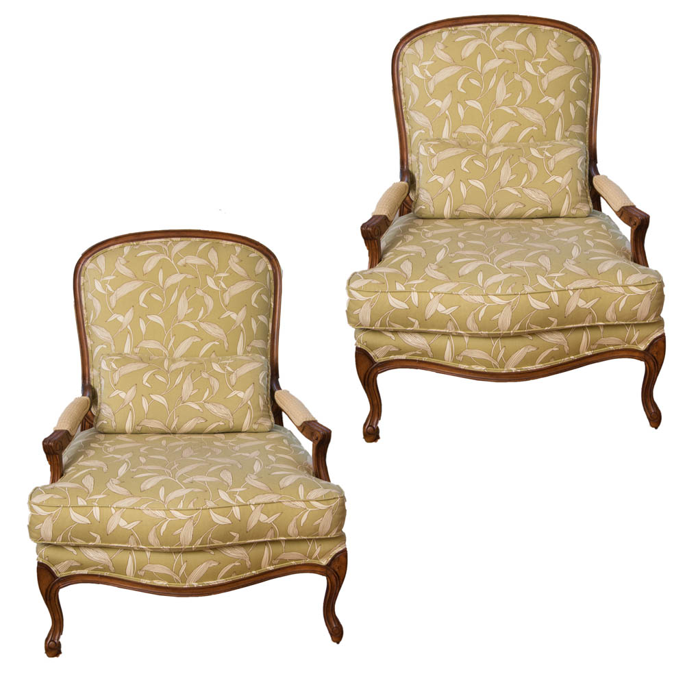 Two French Style Arm Chairs by Robb & Stucky