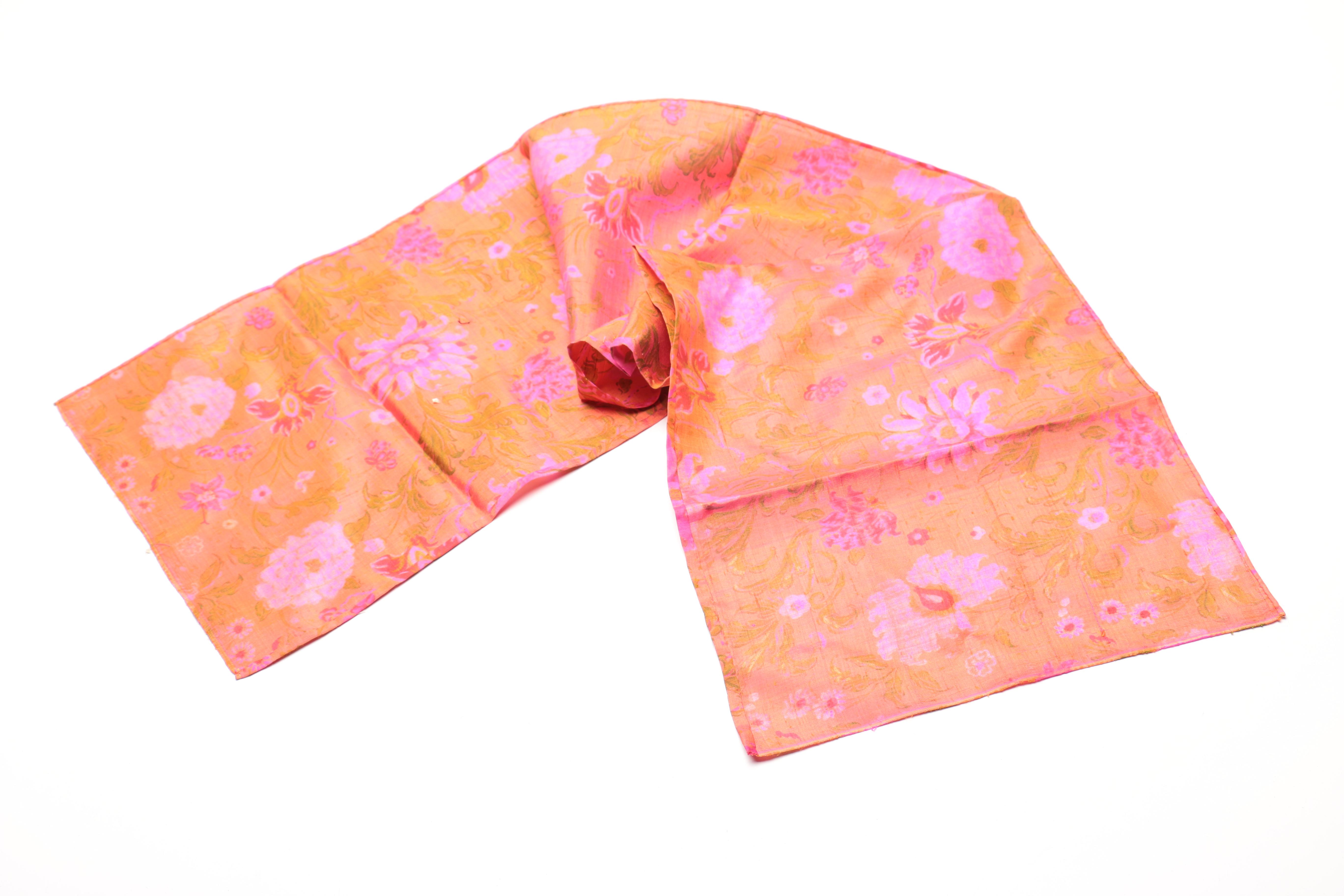 Hand Printed Silk Scarves