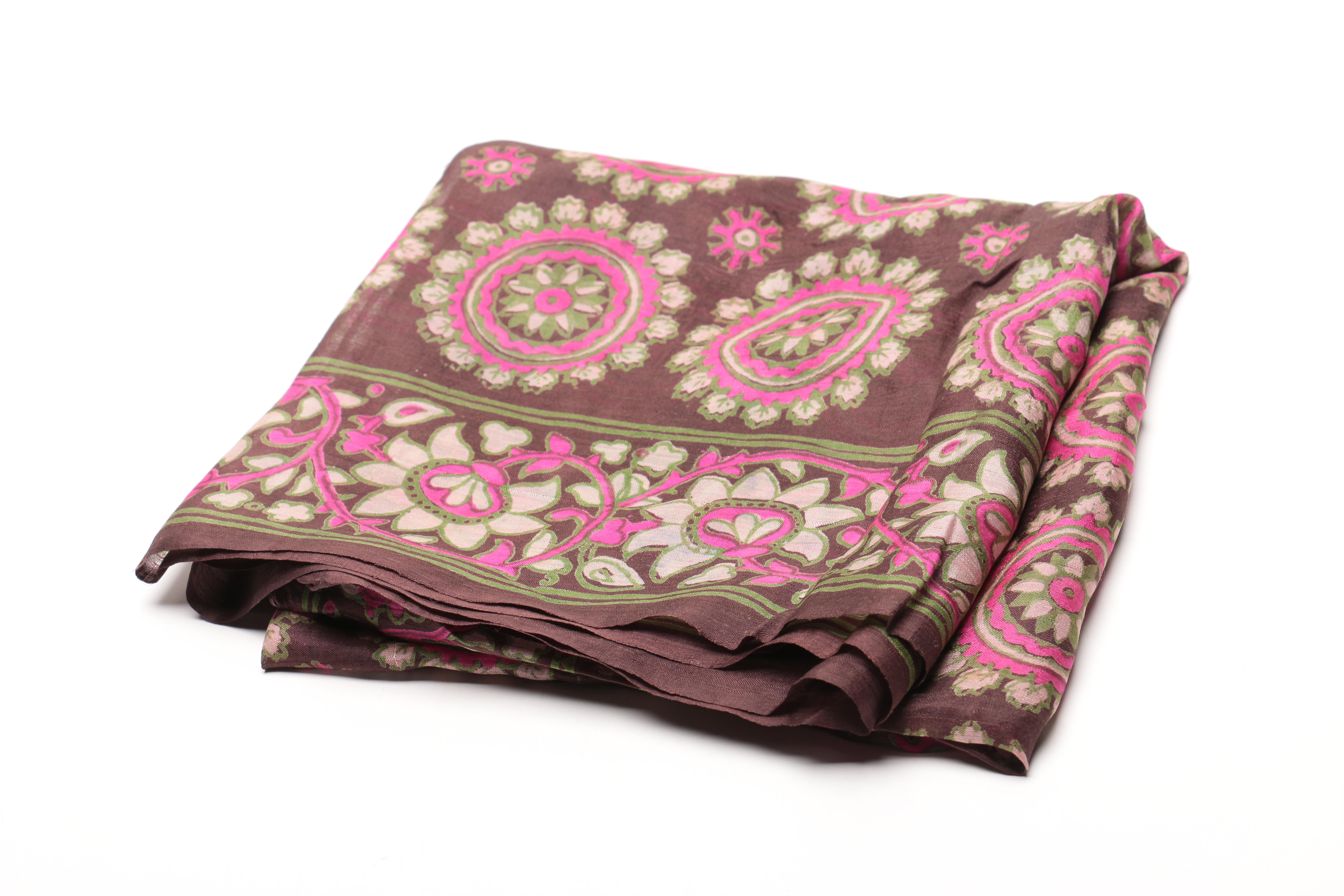 Hand Printed Silk Scarves
