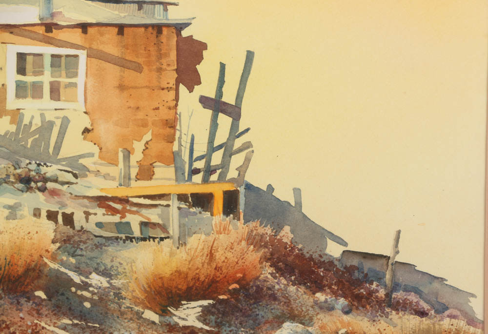 Secundino Sandoval Watercolor Painting on Paper of American Southwest Scene EBTH