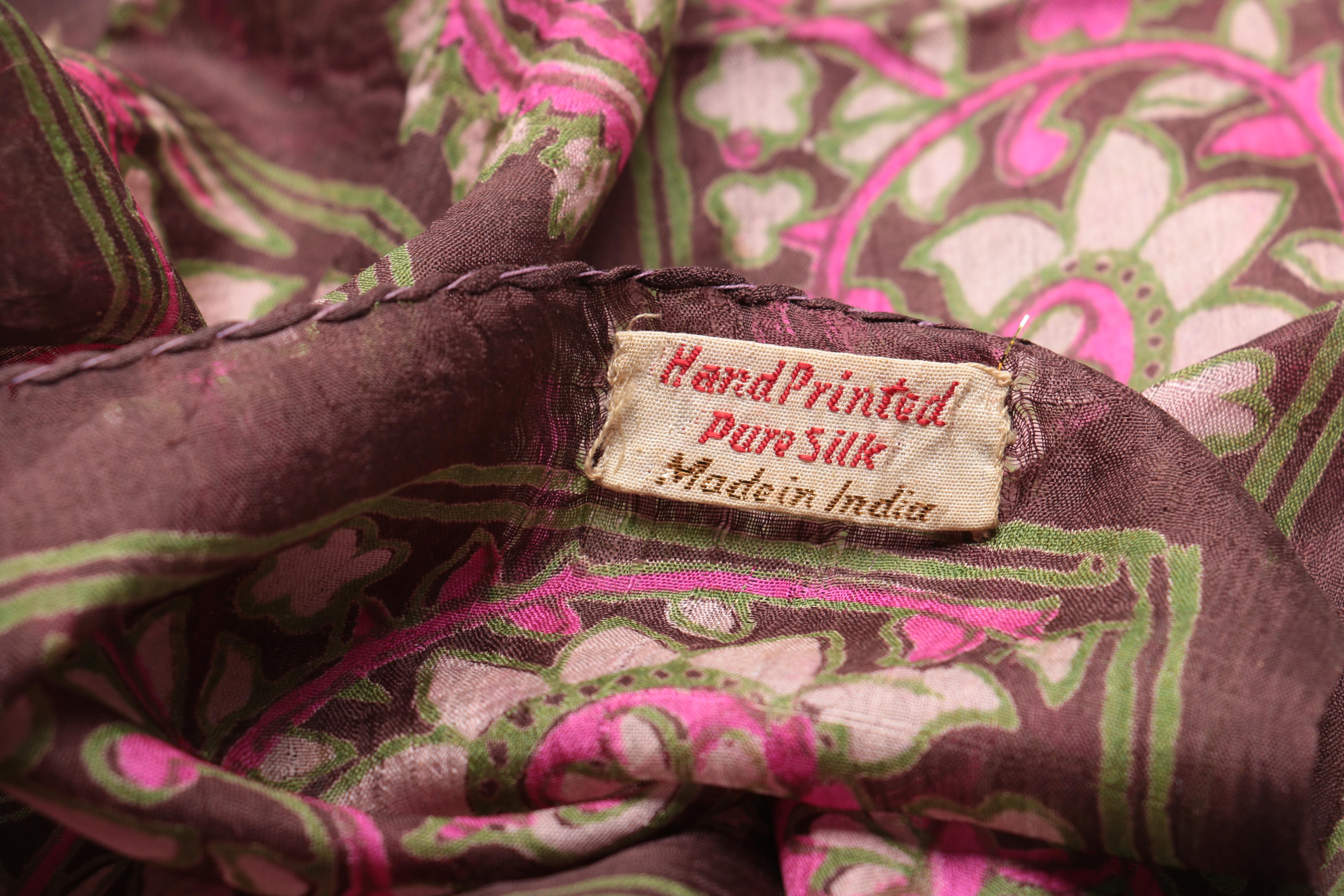 Hand Printed Silk Scarves