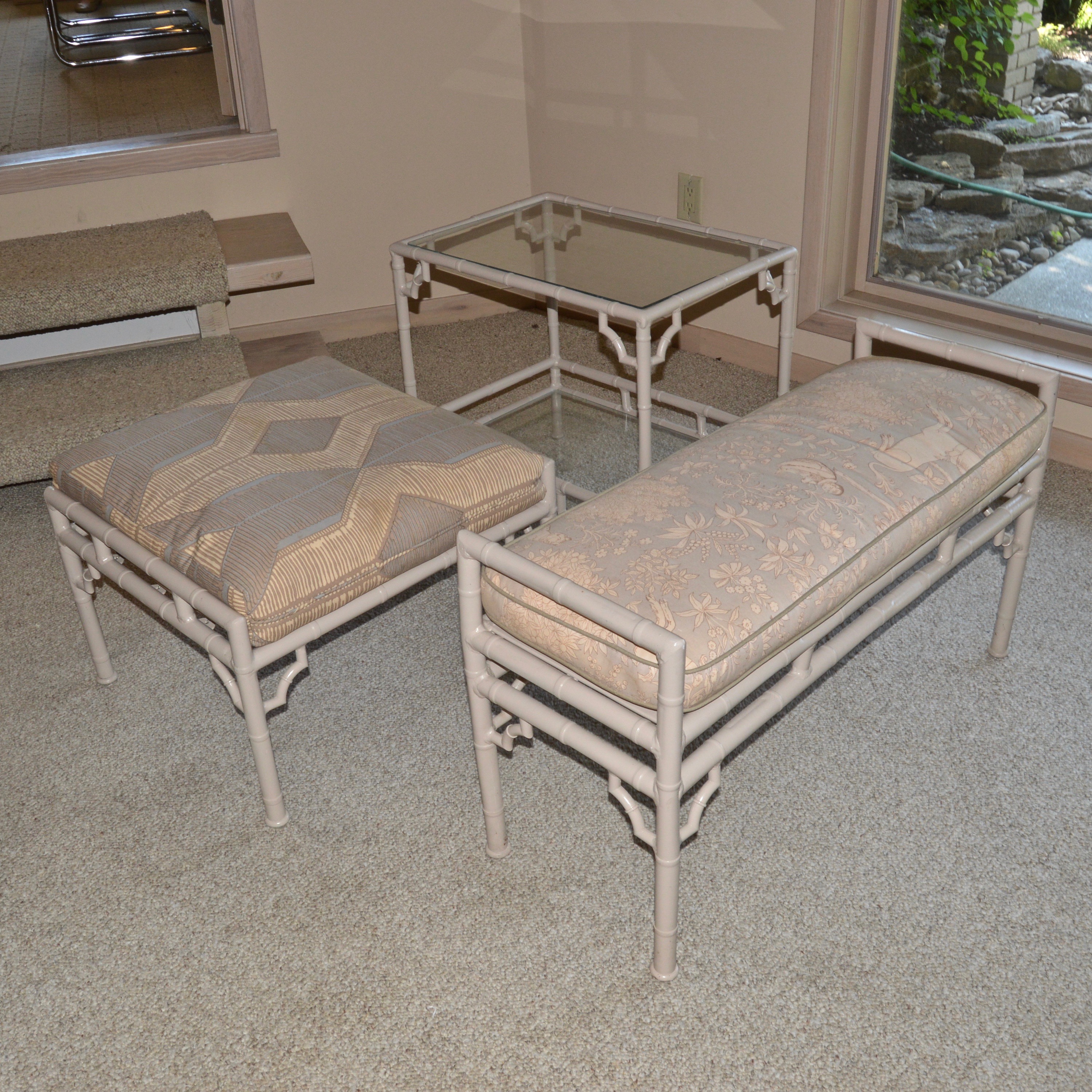 Vintage Faux Bamboo Outdoor Furniture by Meadowcraft