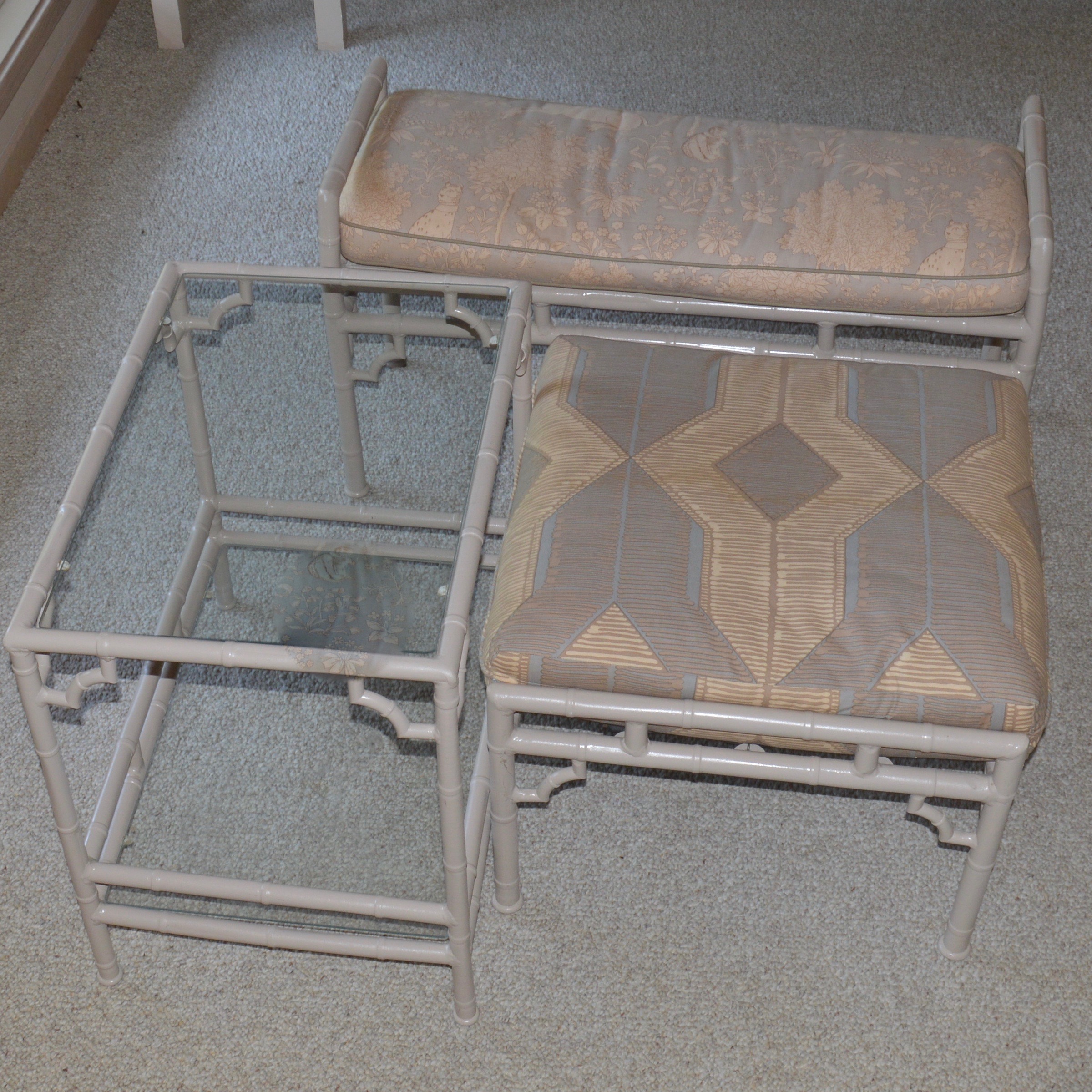 Vintage Faux Bamboo Outdoor Furniture by Meadowcraft