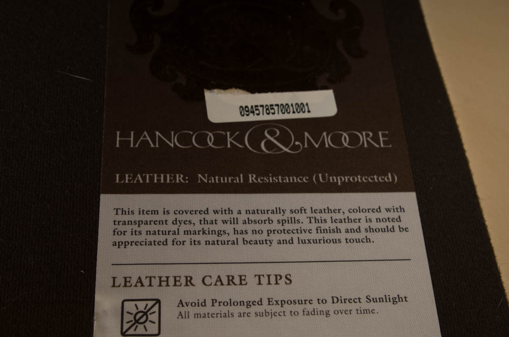 Ivory Leather Sofa by Hancock & Moore