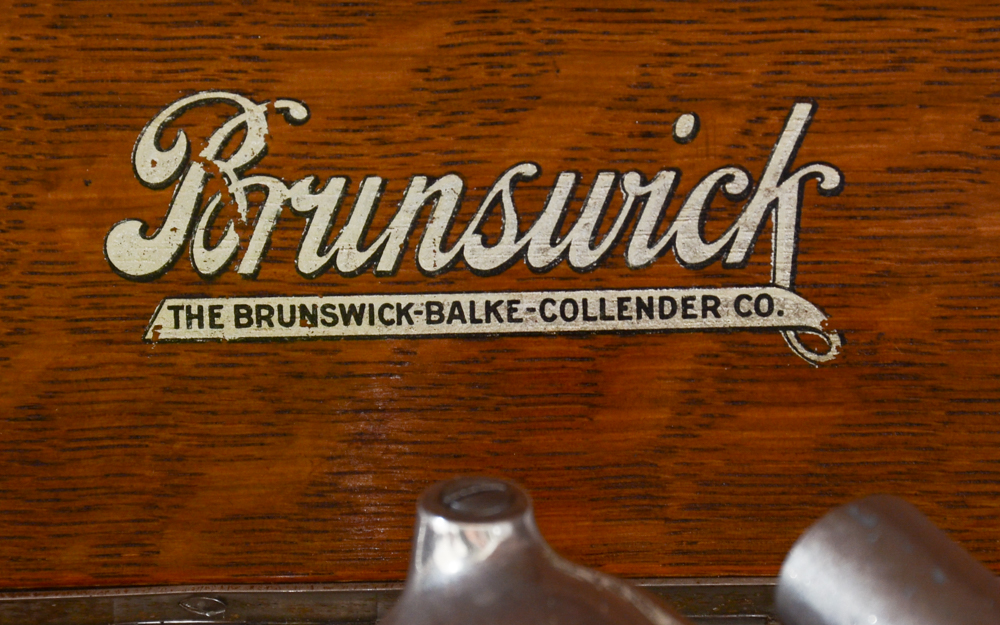 Brunswick Model 210 Oak Phonograph with Records