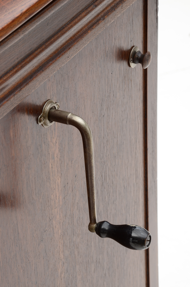 Brunswick Model 210 Oak Phonograph with Records