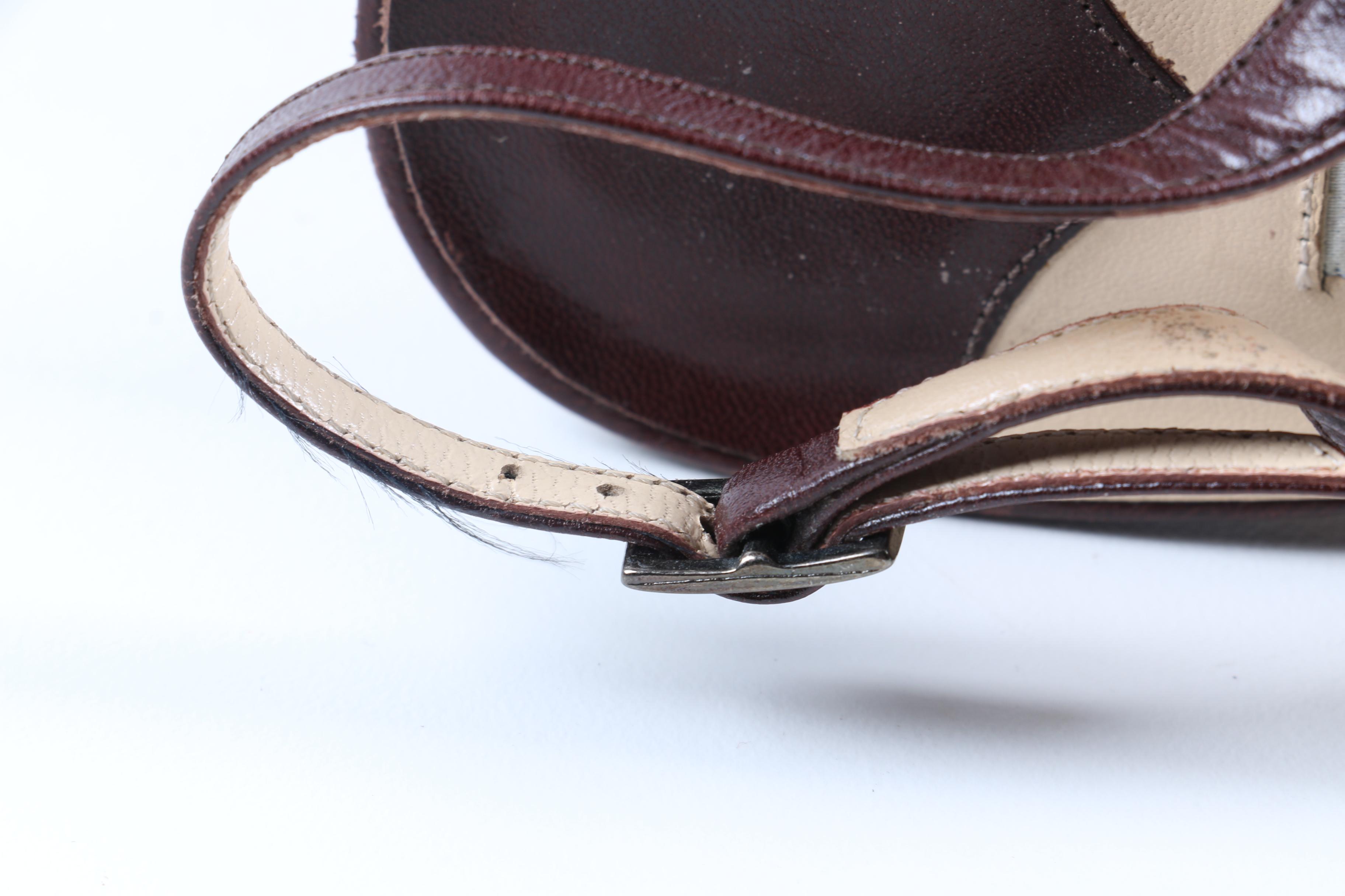 Pair of Jimmy Choo Brown Leather Slingbacks